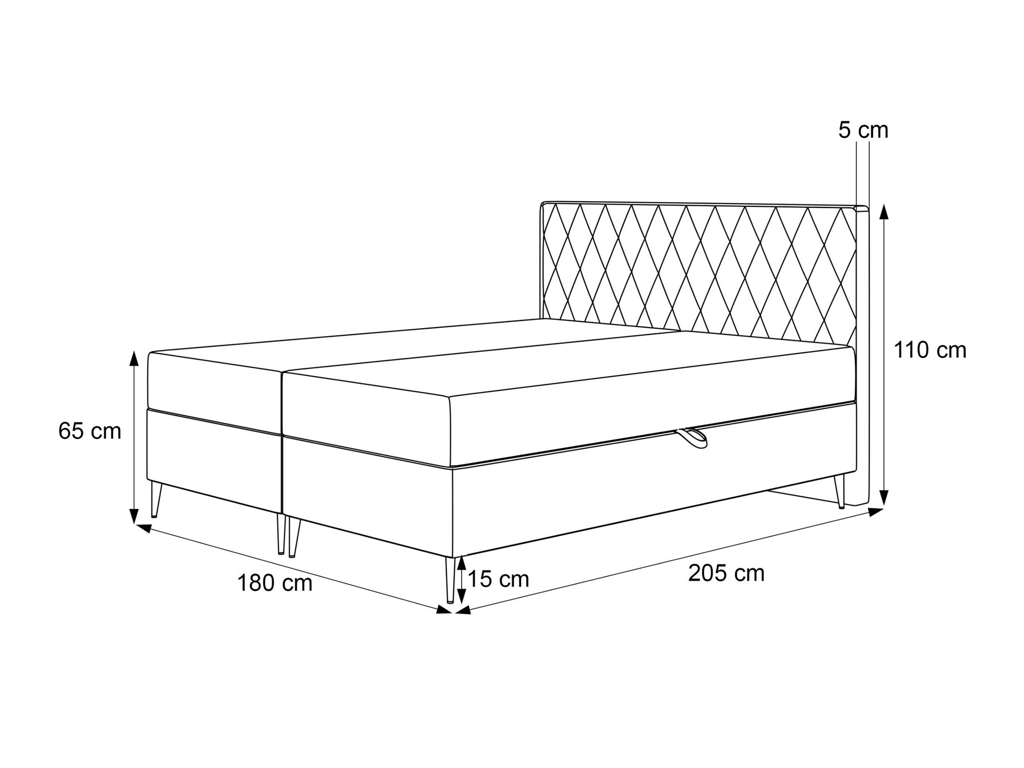 Boxspring postelja Martinez 110 (Magic Velvet 2225)