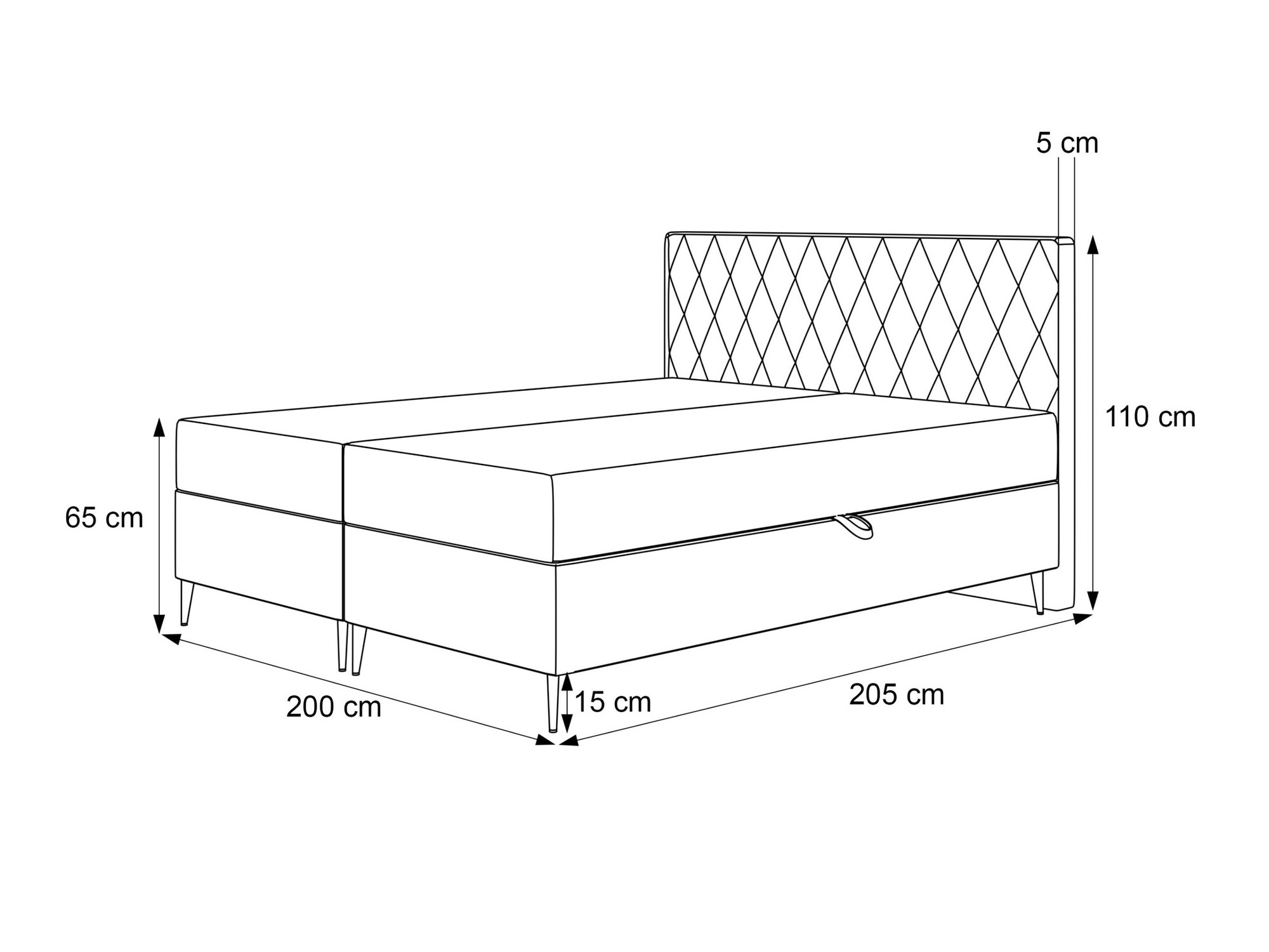 Boxspring postelja Martinez 110 (Magic Velvet 2225)