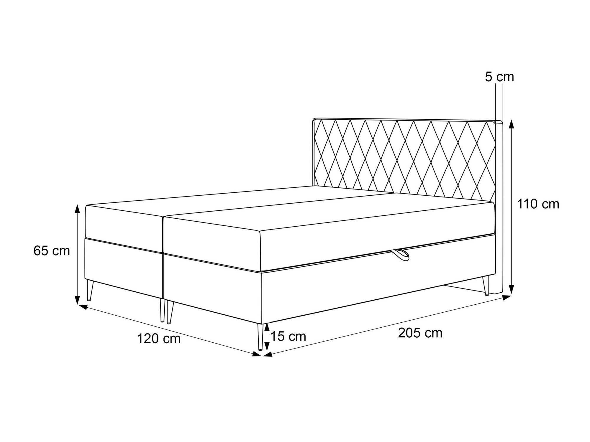 Boxspring postelja Martinez 110 (Magic Velvet 2229)