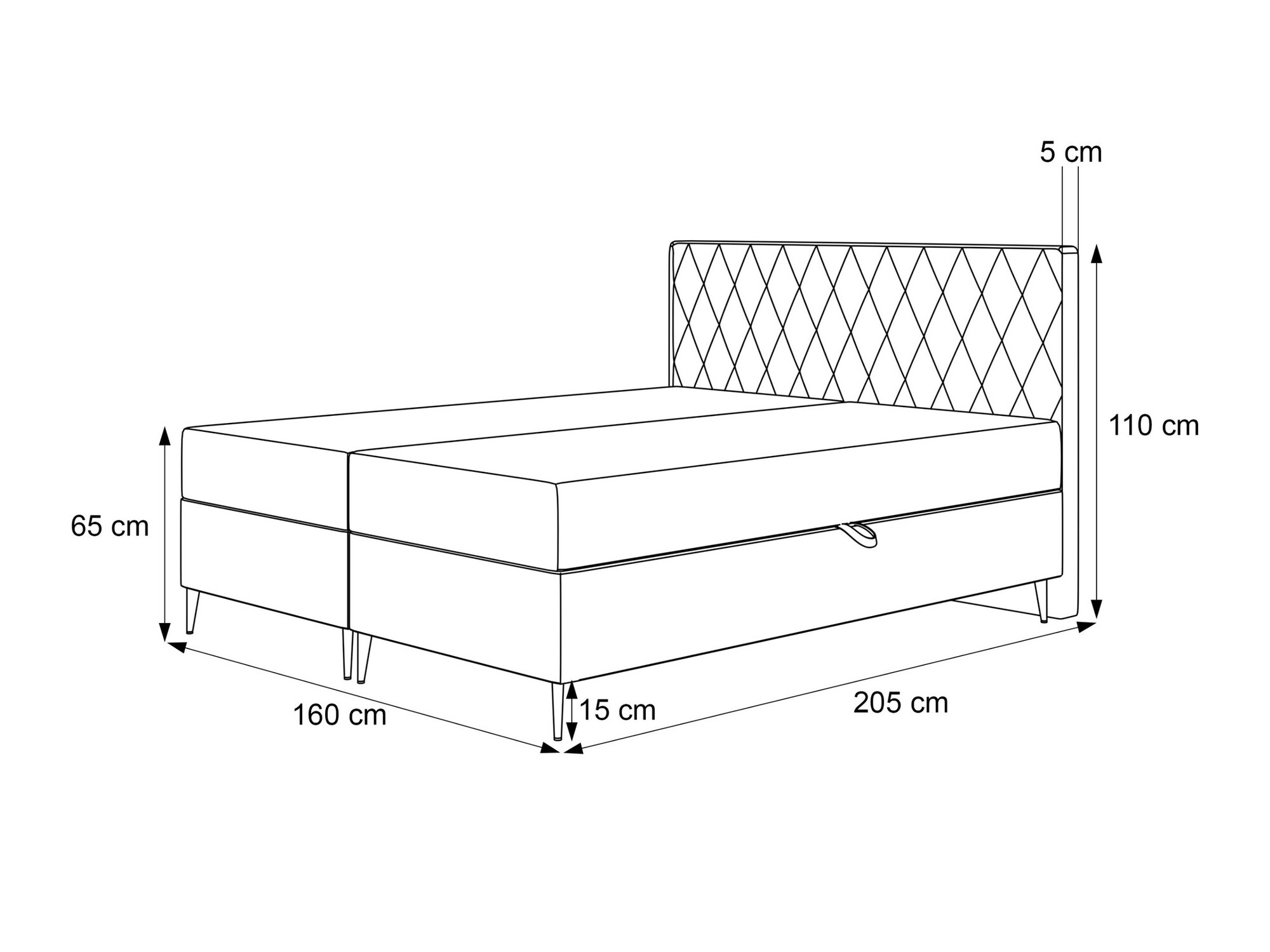 Boxspring postelja Martinez 110 (Magic Velvet 2229)