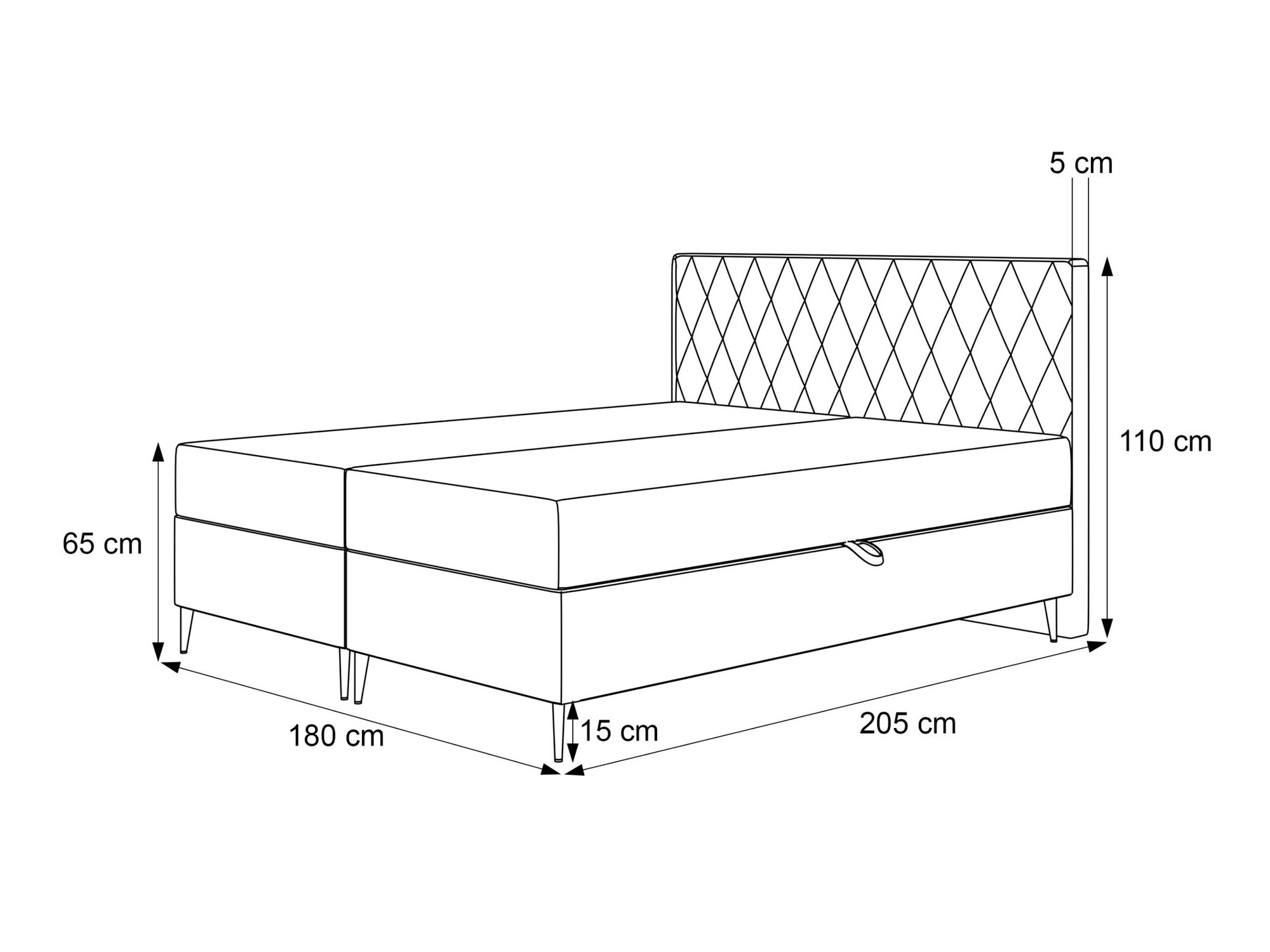 Boxspring postelja Martinez 110 (Magic Velvet 2229)