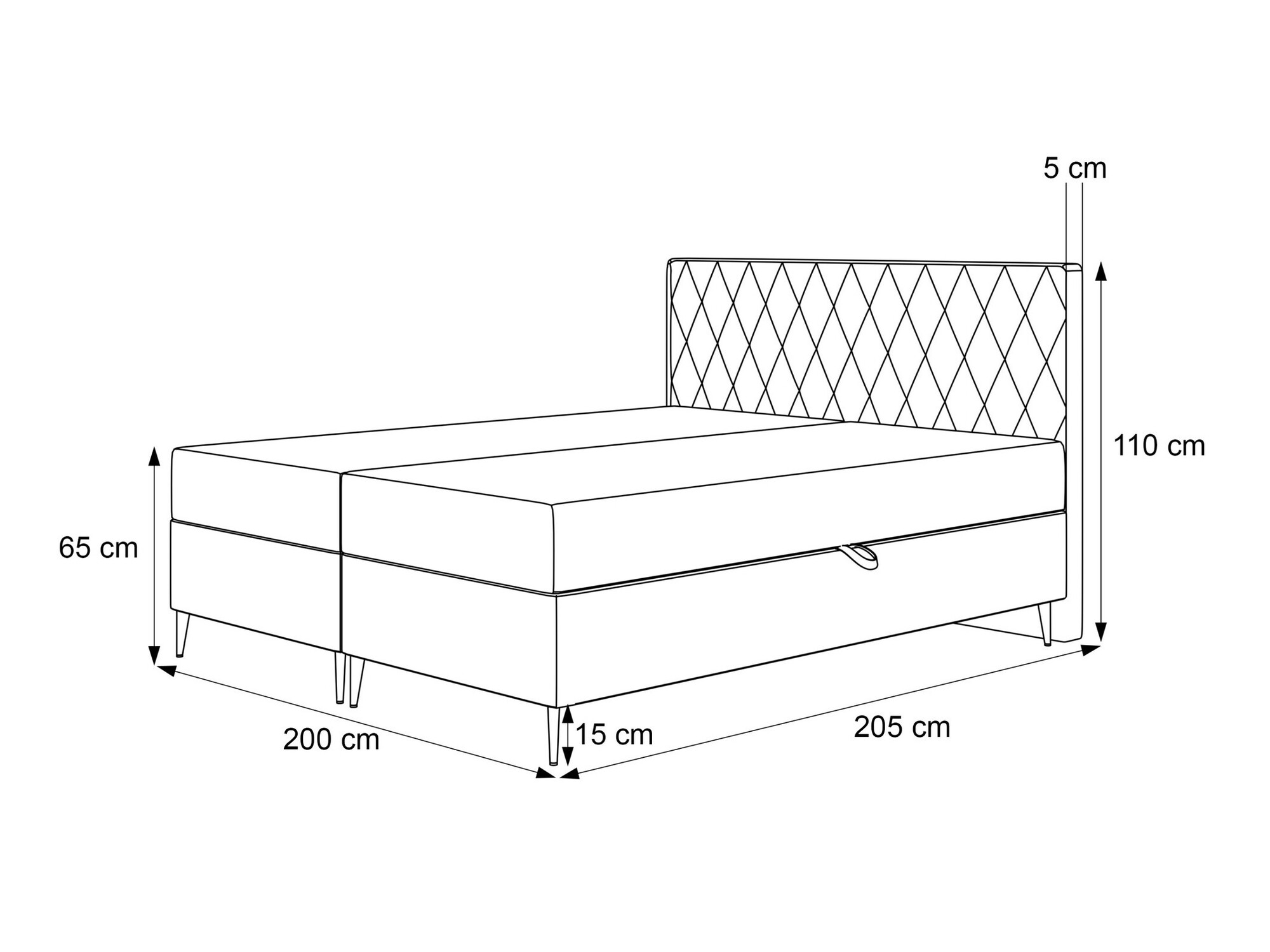 Boxspring postelja Martinez 110 (Magic Velvet 2229)