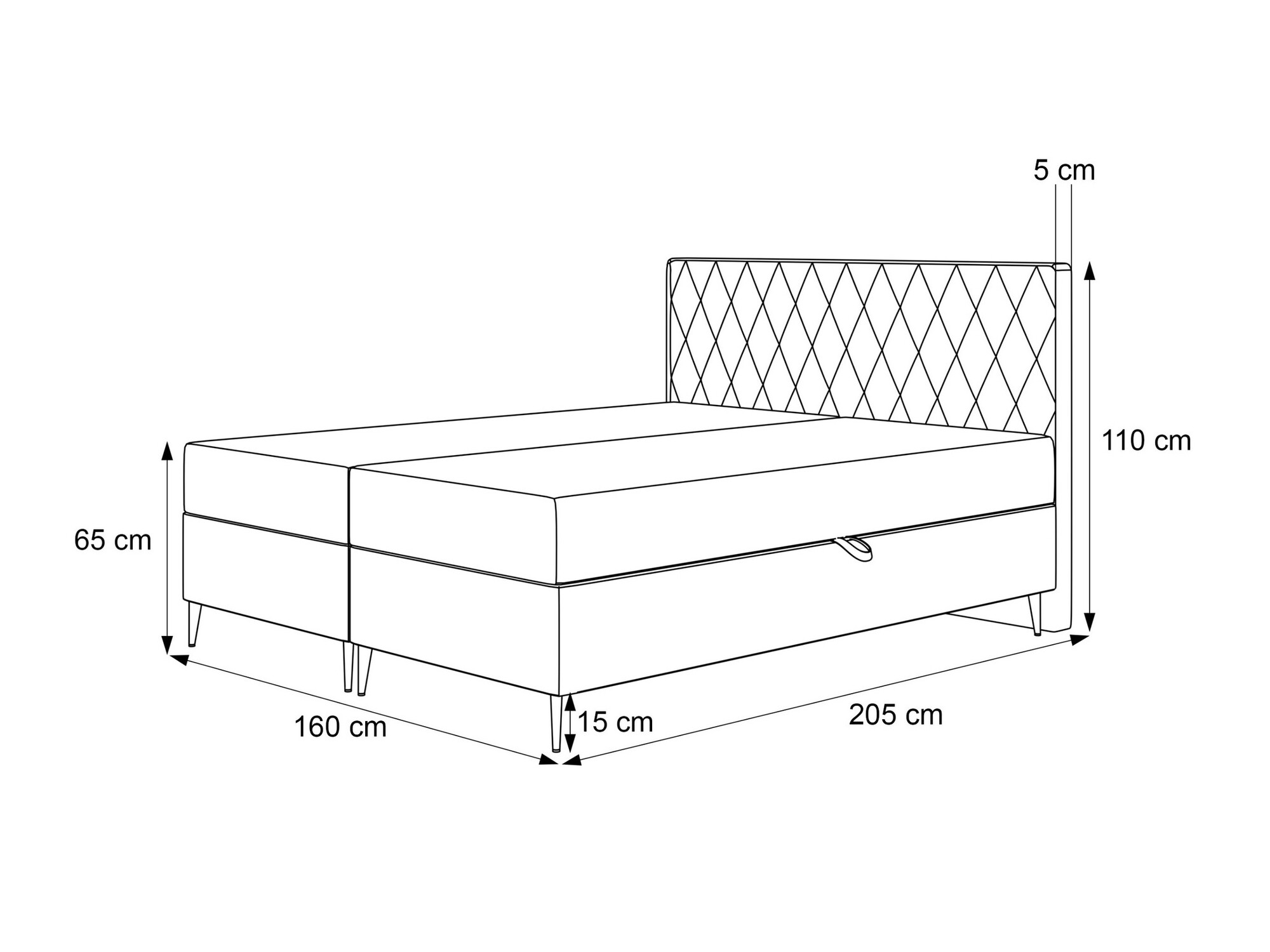 Boxspring postelja Martinez 110 (Magic Velvet 2240)