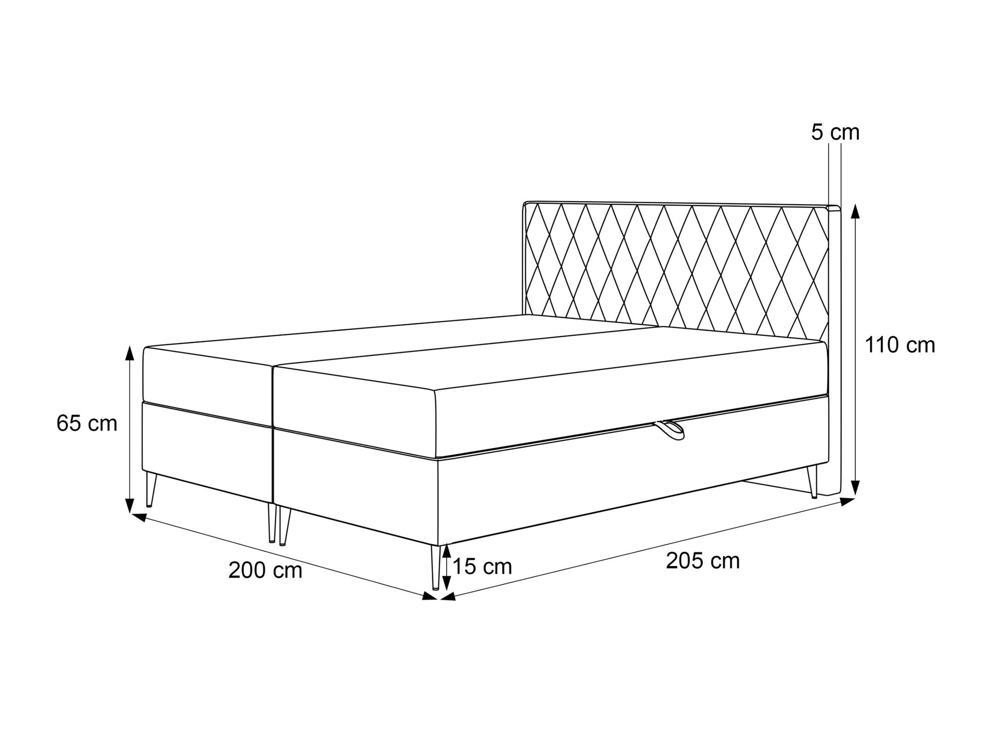 Boxspring postelja Martinez 110 (Magic Velvet 2240)