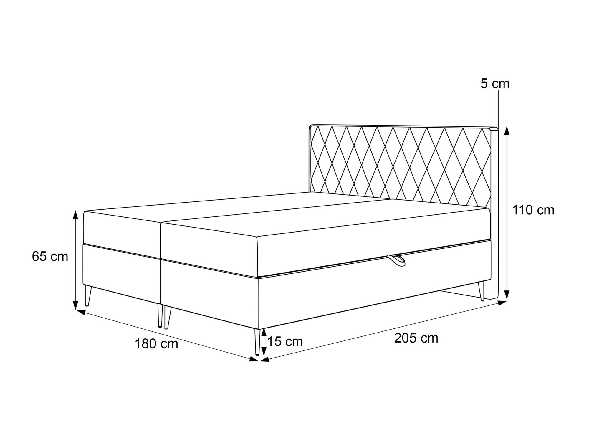 Boxspring postelja Martinez 110 (Magic Velvet 2256)
