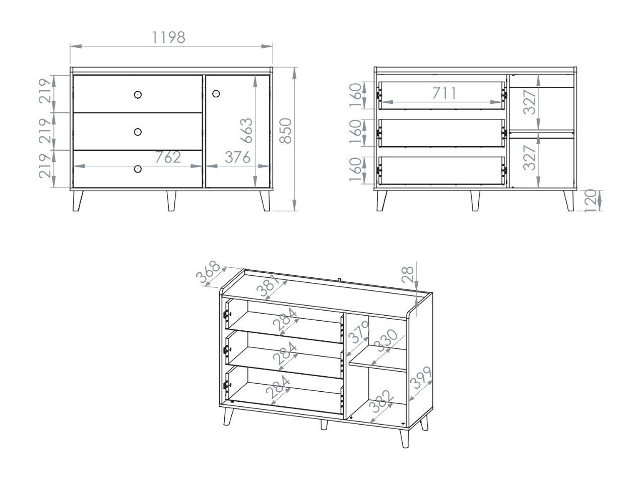 Komoda Tortoli 104 (Roza)