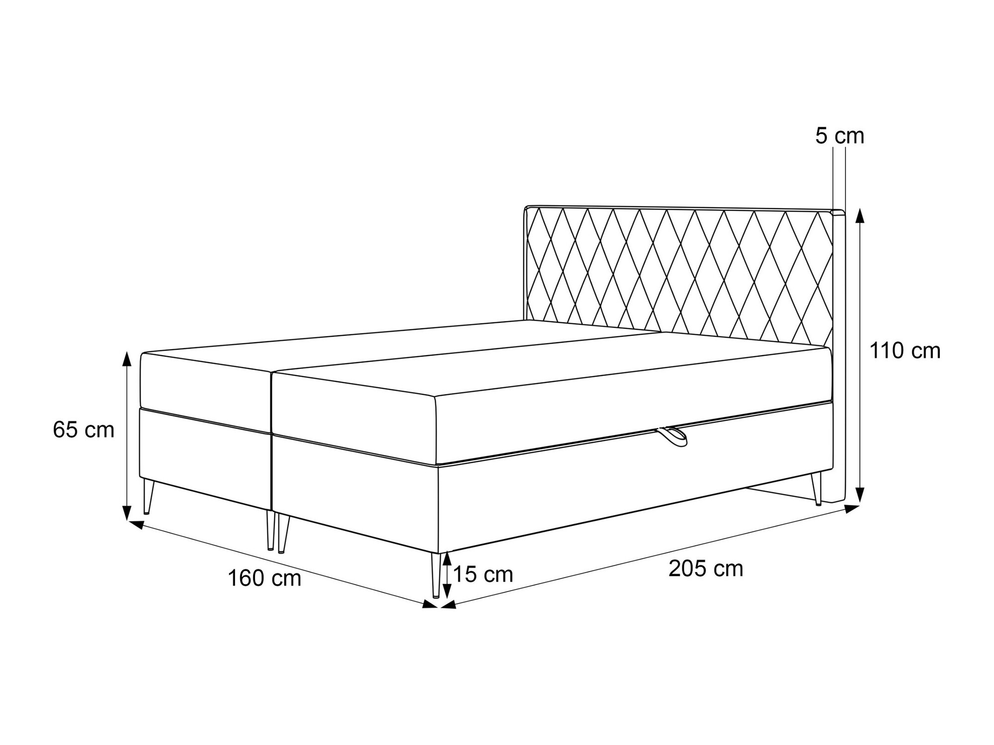 Boxspring postelja Martinez 110 (Magic Velvet 2210)