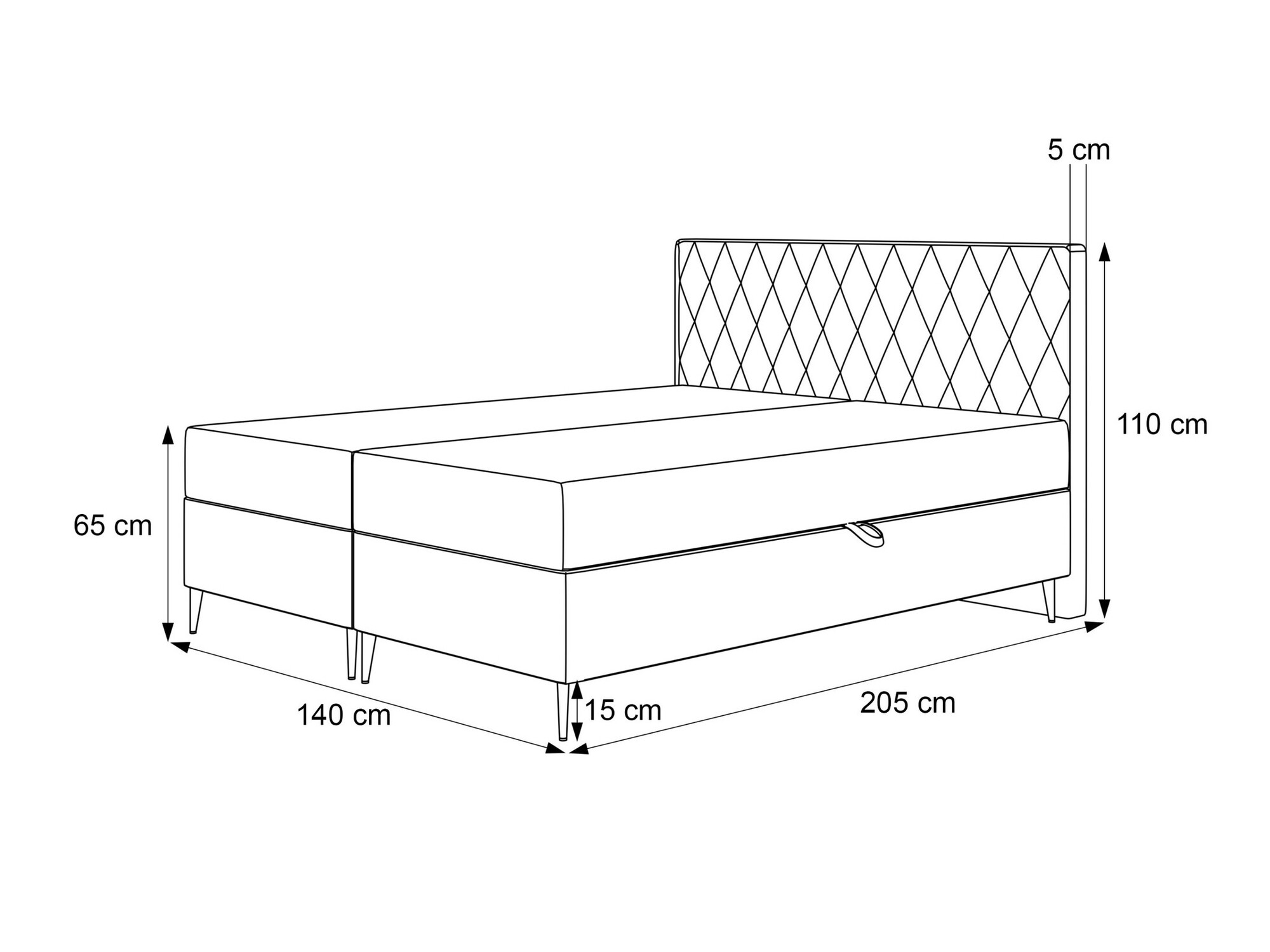 Boxspring postelja Martinez 110 (Magic Velvet 2216)