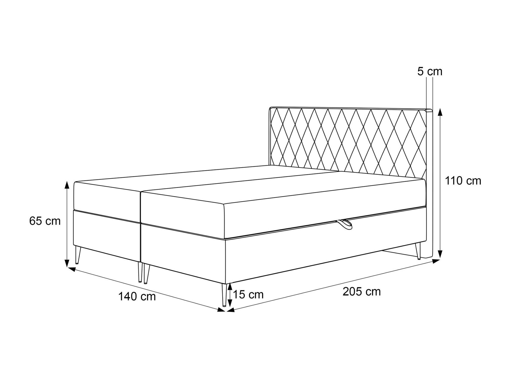 Boxspring postelja Martinez 110 (Melody 12)