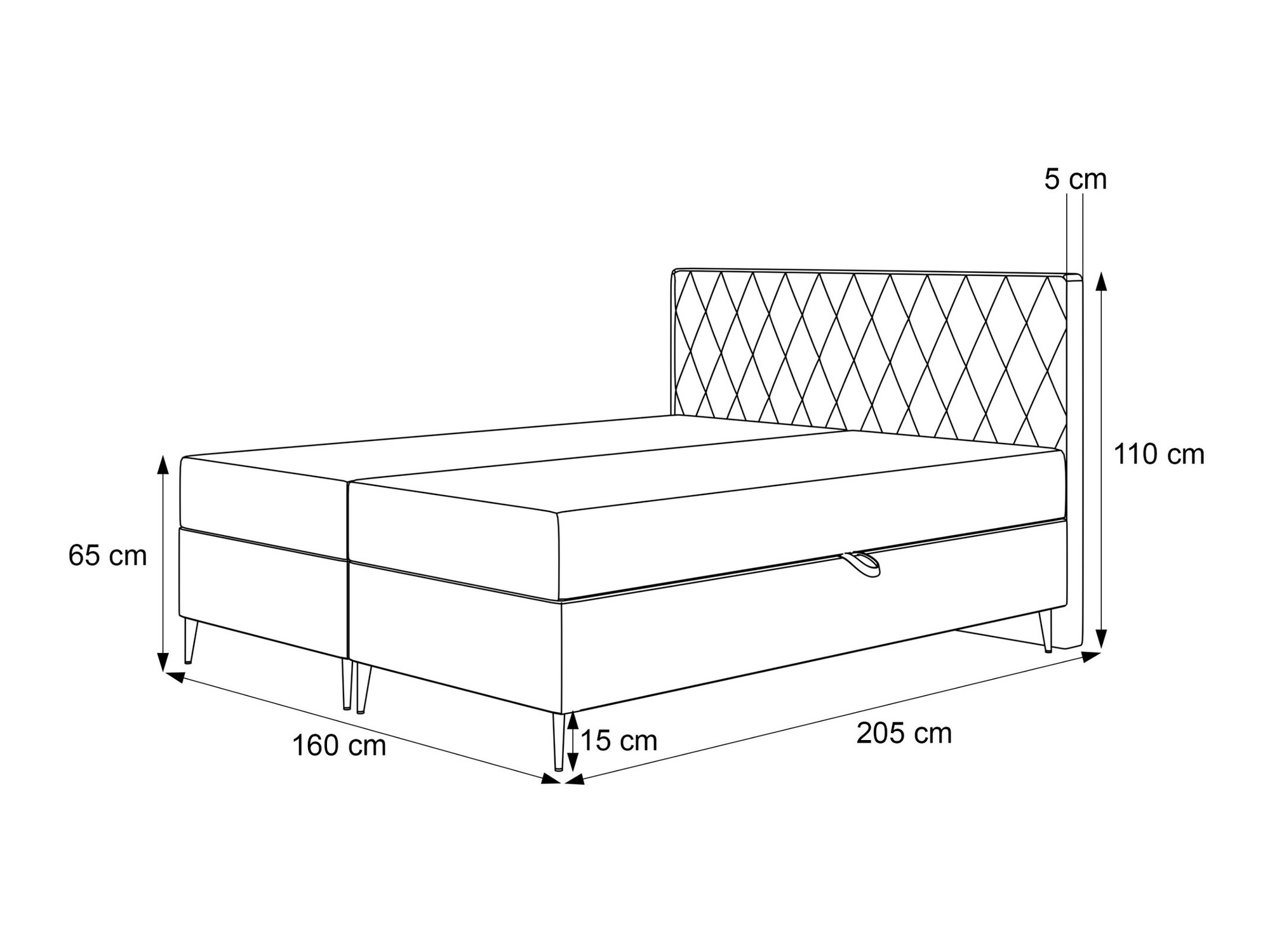 Boxspring postelja Martinez 110 (Melody 12)