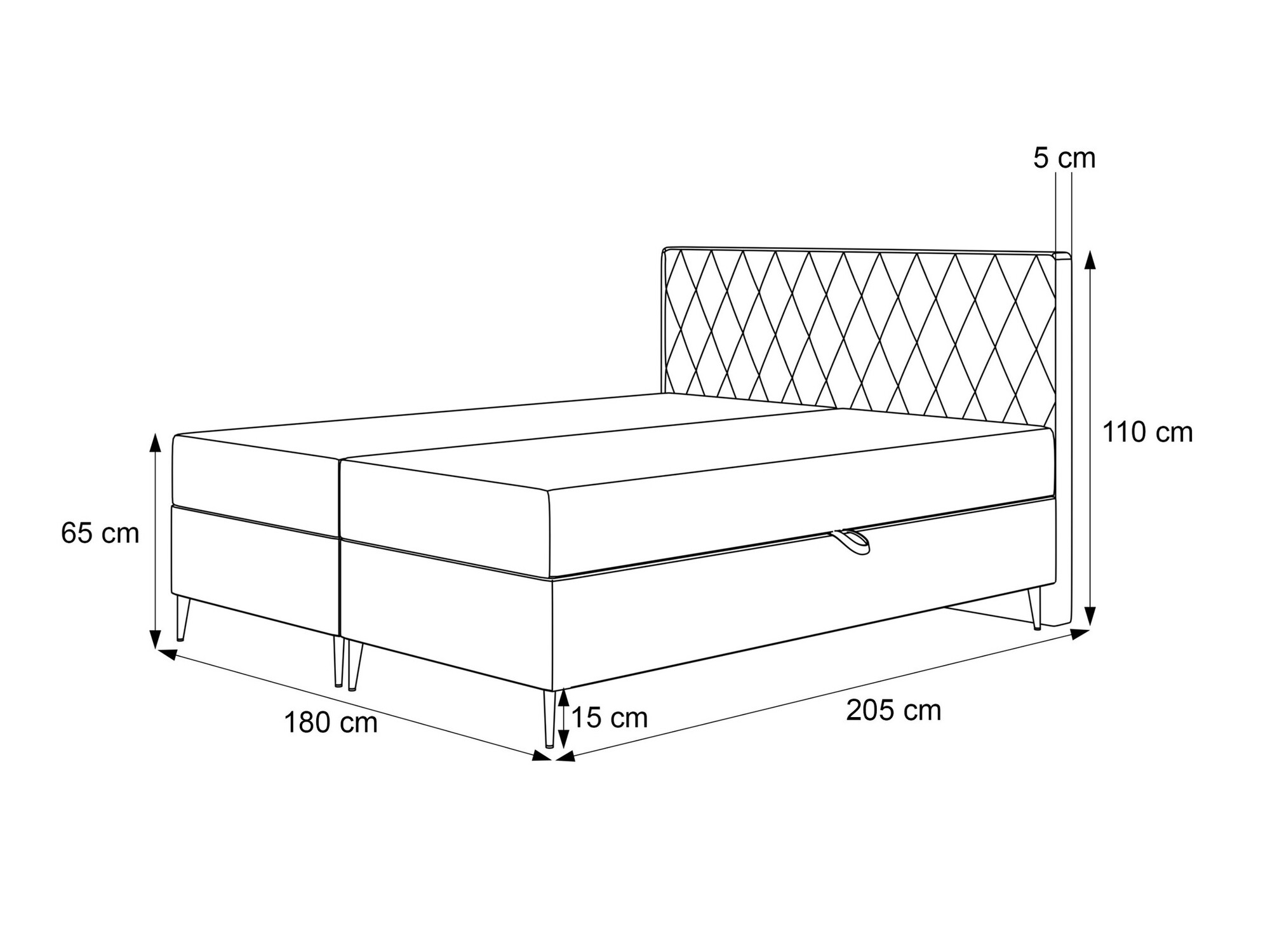 Boxspring postelja Martinez 110 (Melody 12)