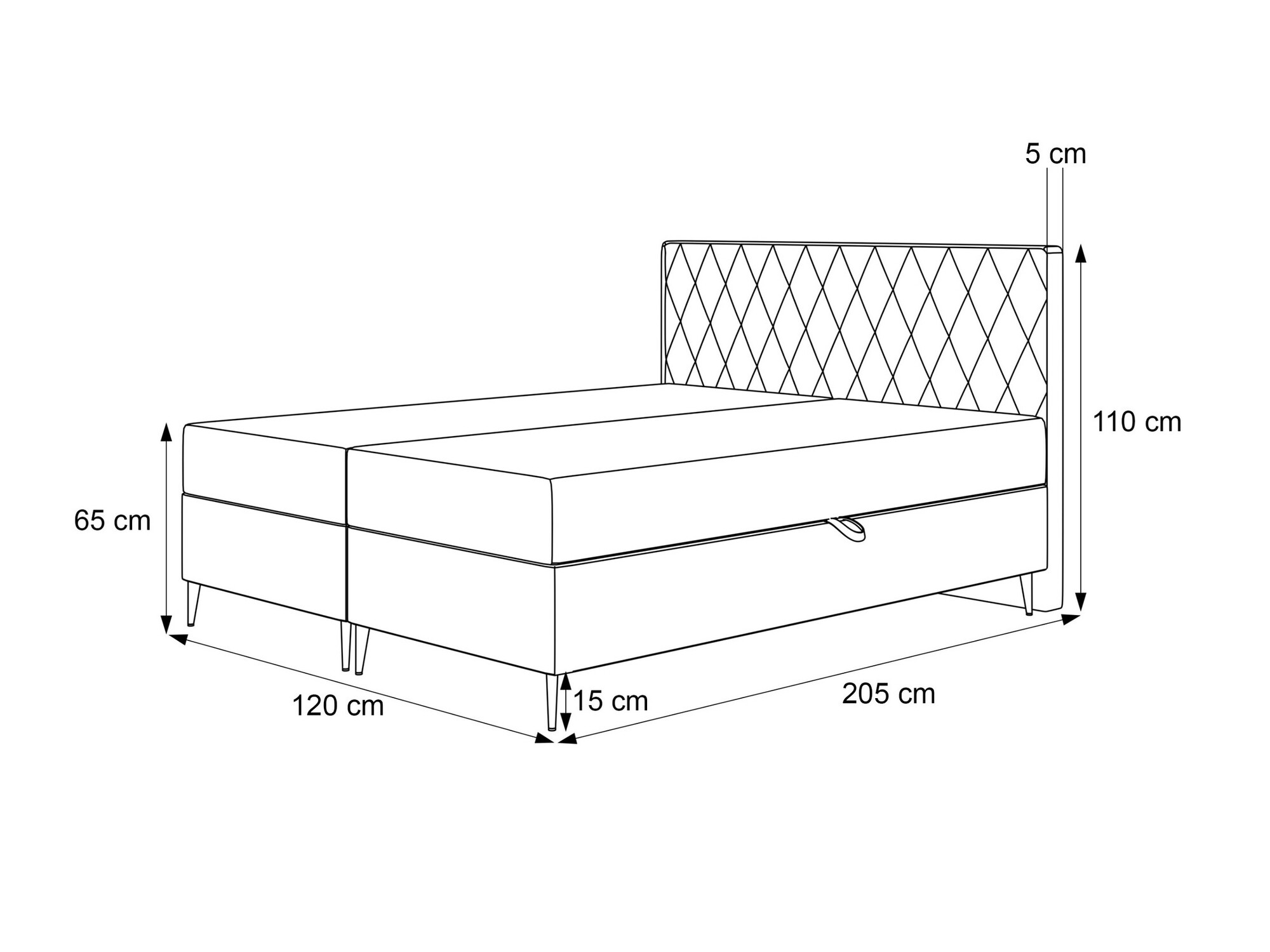 Boxspring postelja Martinez 110 (Melody 13)