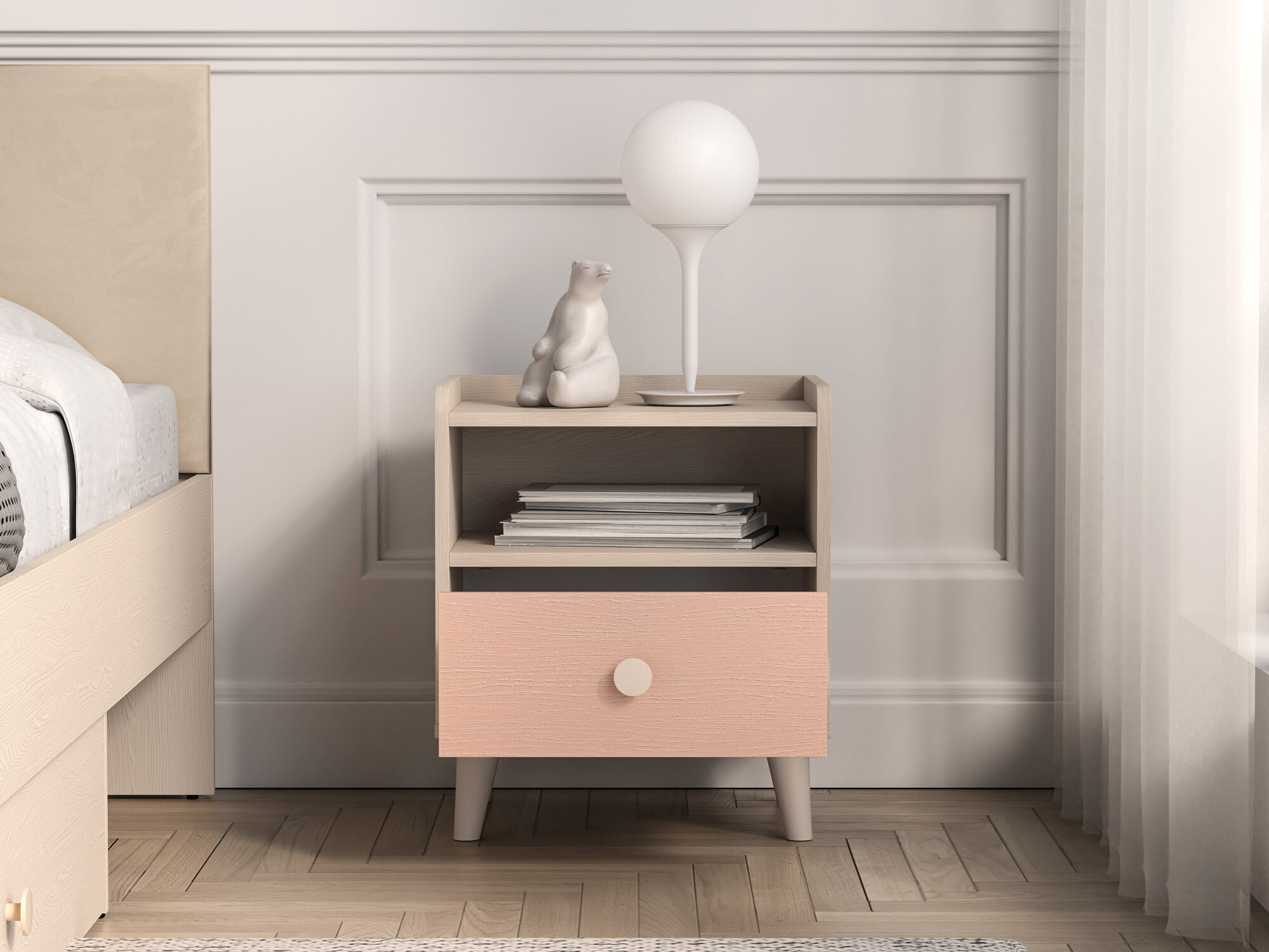 Nočna omarica Tortoli 108 (Roza)