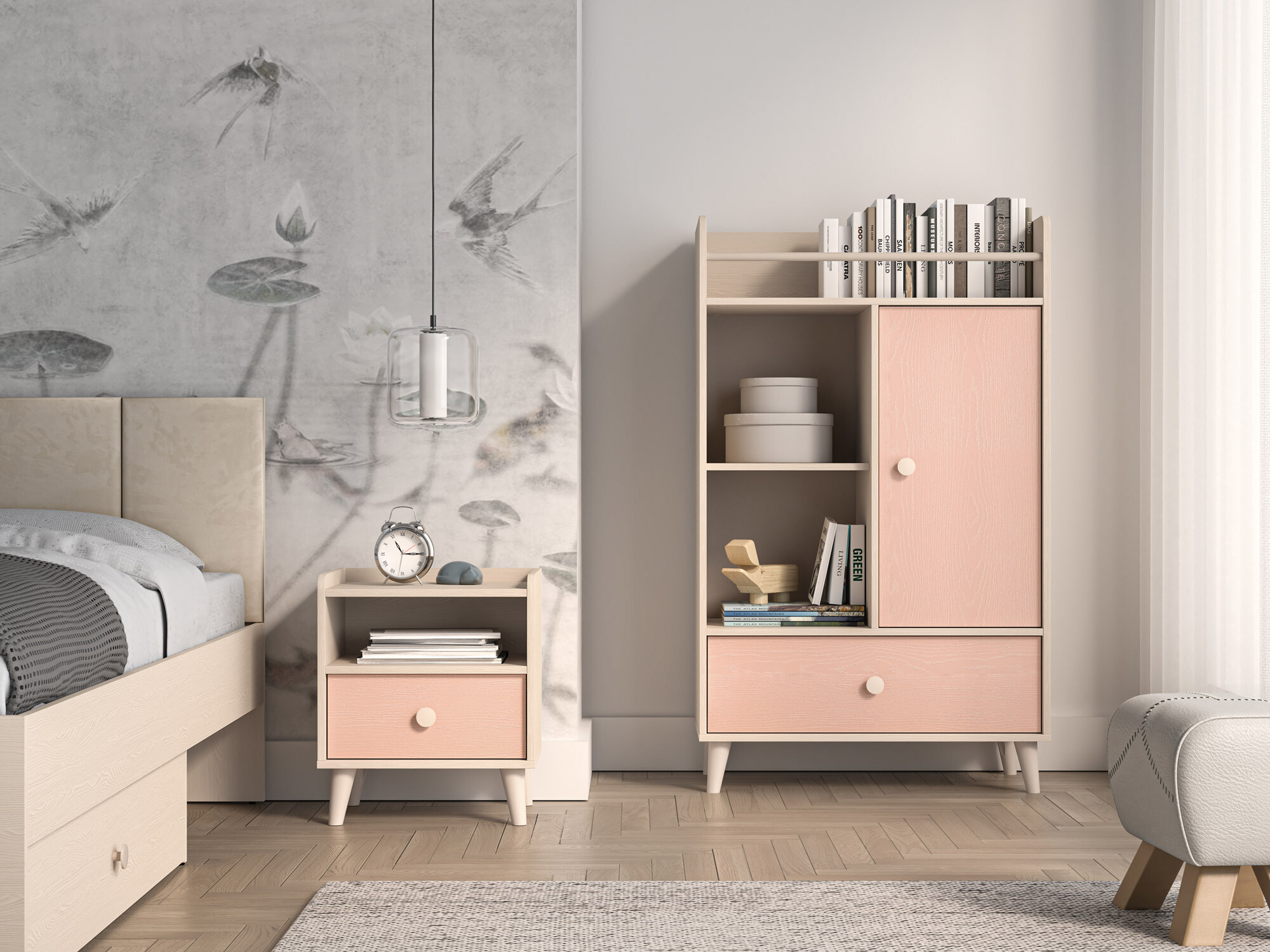 Nočna omarica Tortoli 108 (Roza)