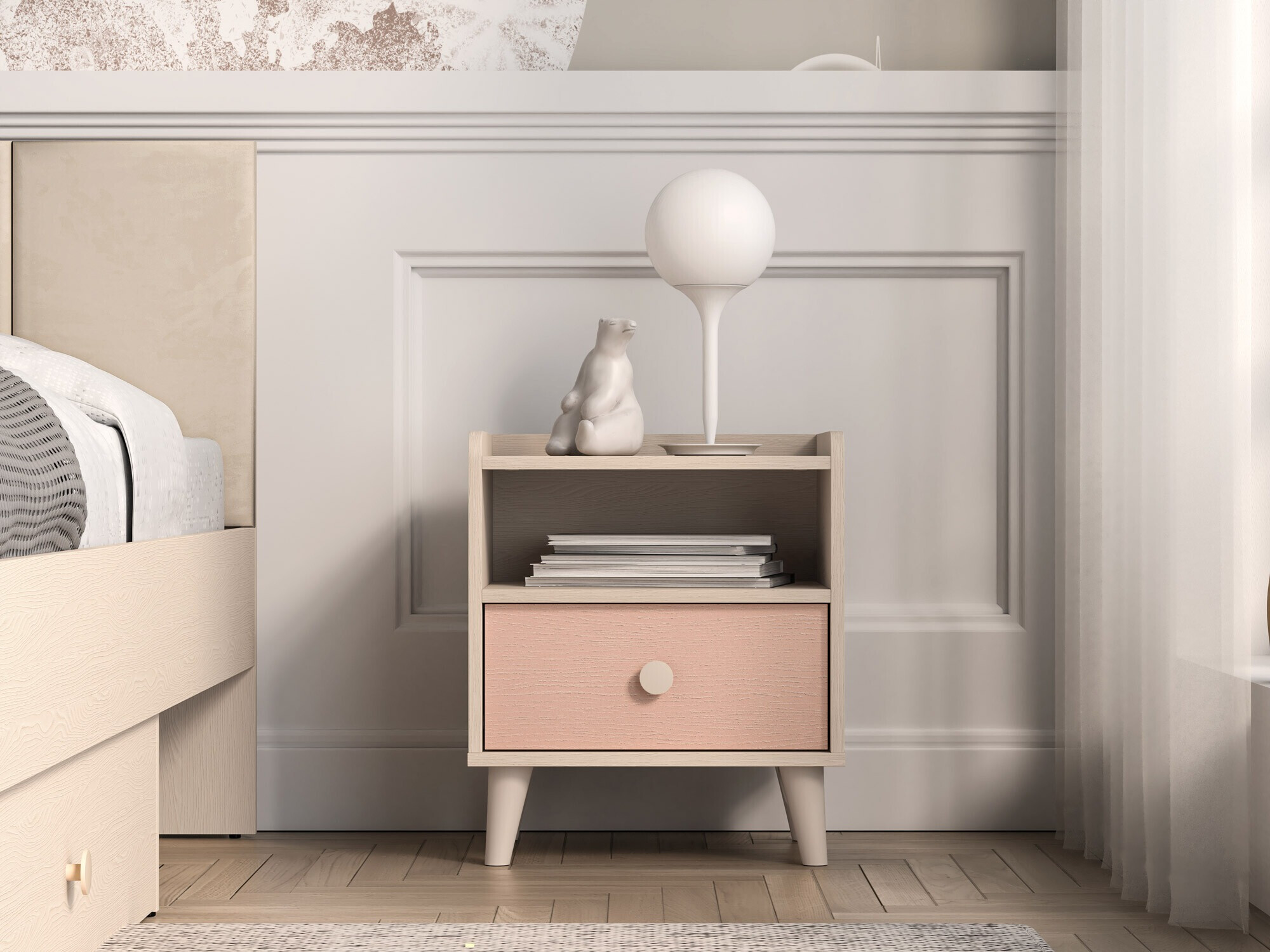 Nočna omarica Tortoli 108 (Roza)