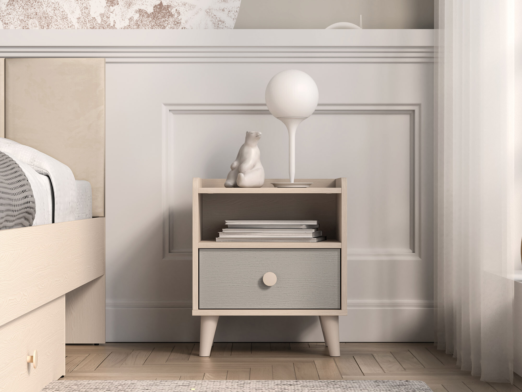 Nočna omarica Tortoli 108 (Siva)