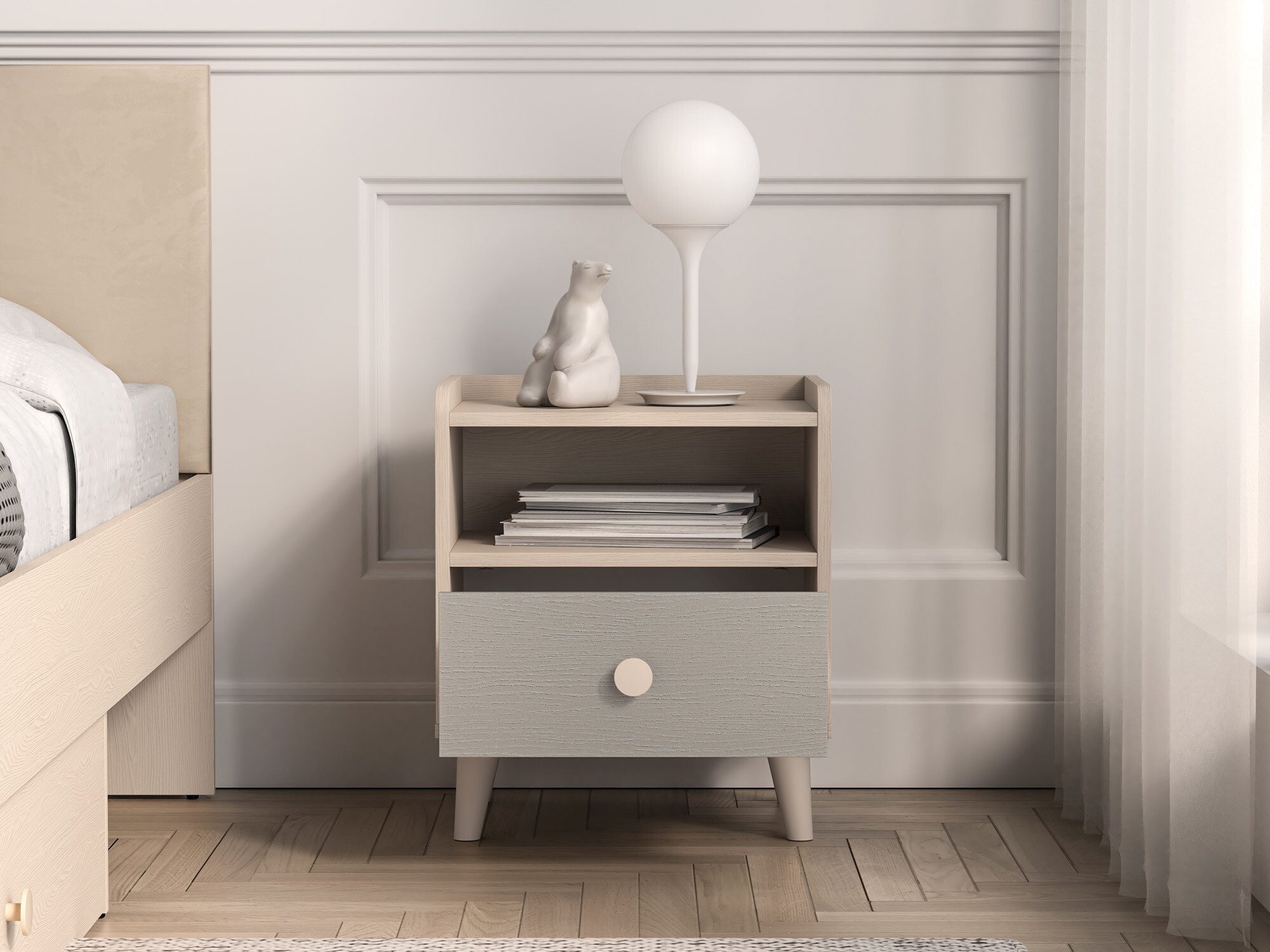 Nočna omarica Tortoli 108 (Siva)