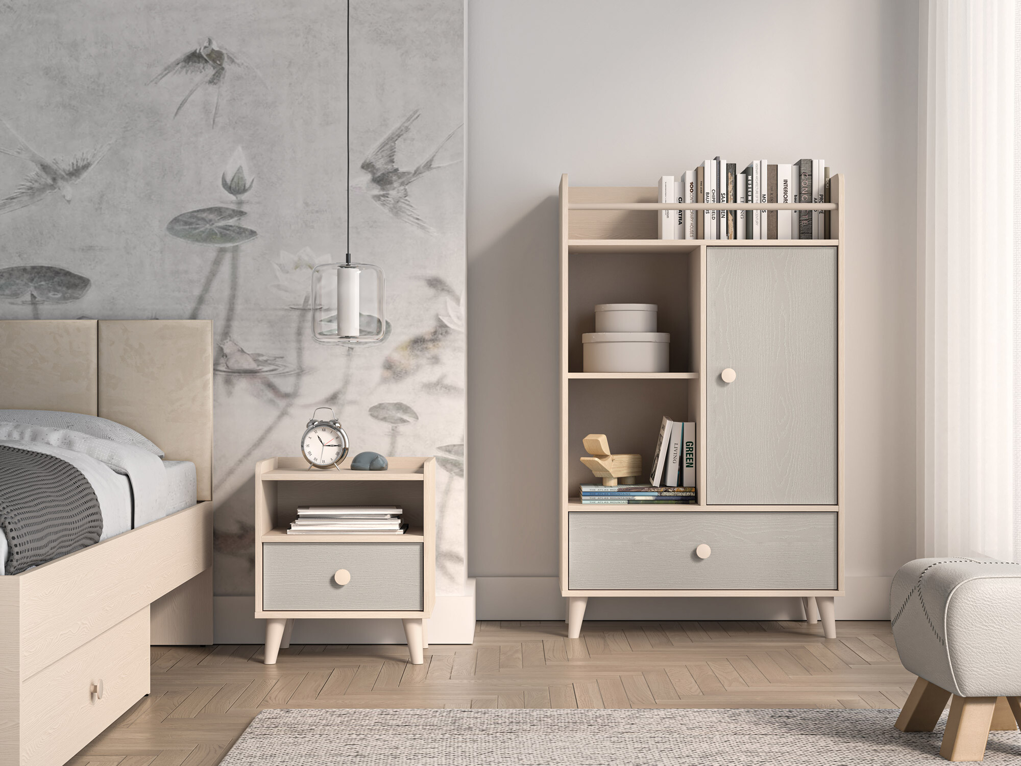 Nočna omarica Tortoli 108 (Siva)