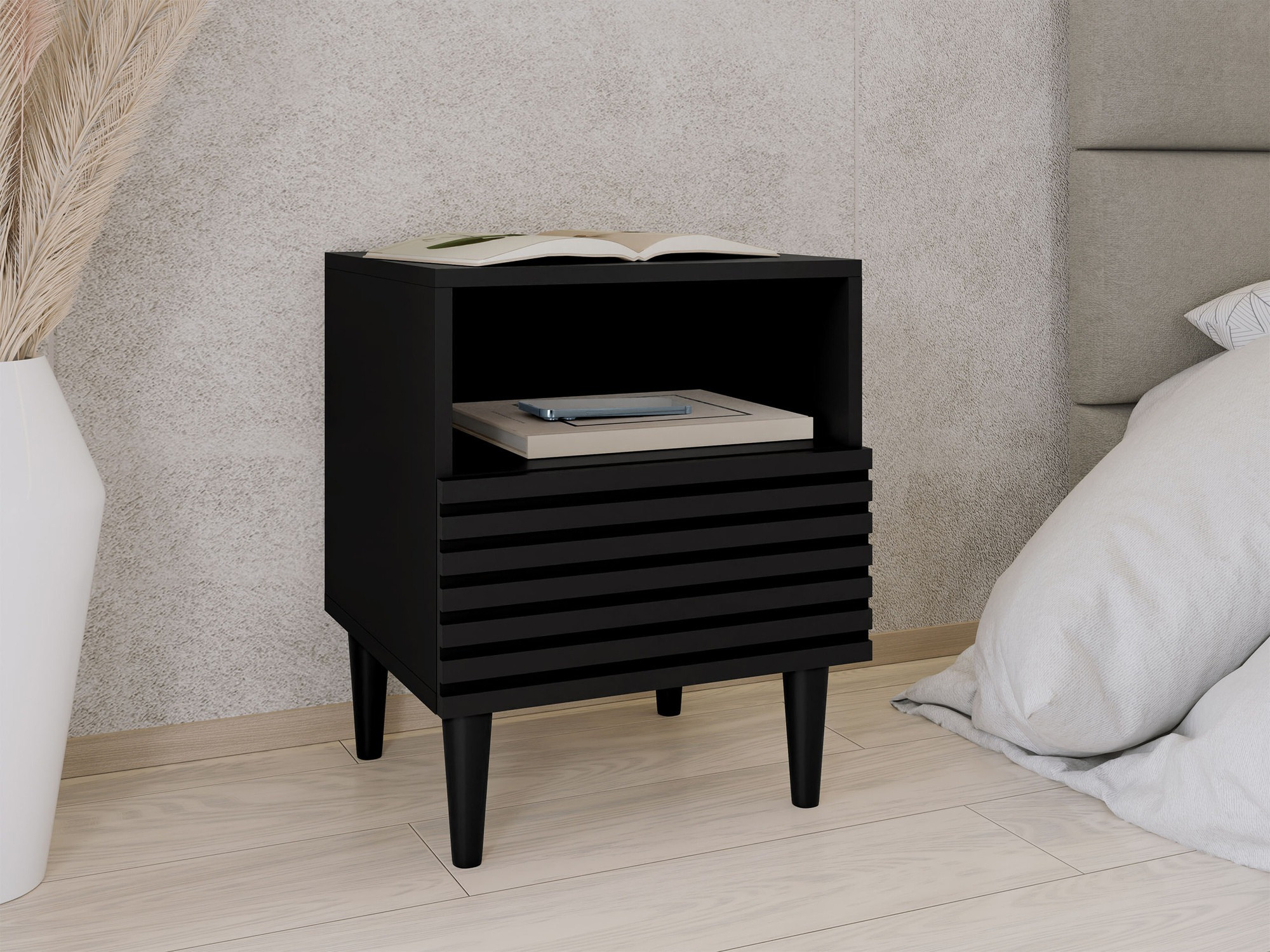 Nočna omarica Comfivo Mavmono 103 (Črna)