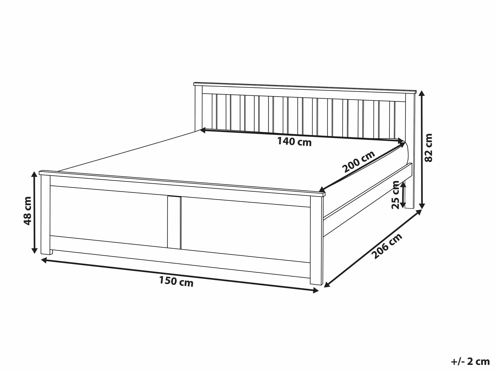 Postelja Berwyn 2470 (Bela)