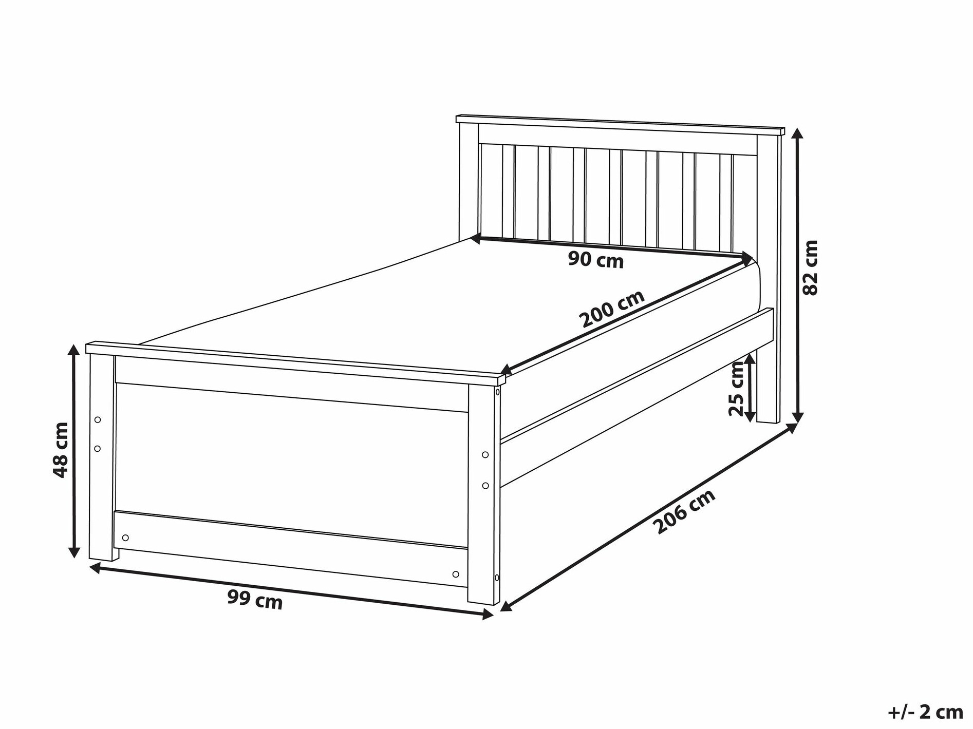 Postelja Berwyn 2470 (Svetel les)