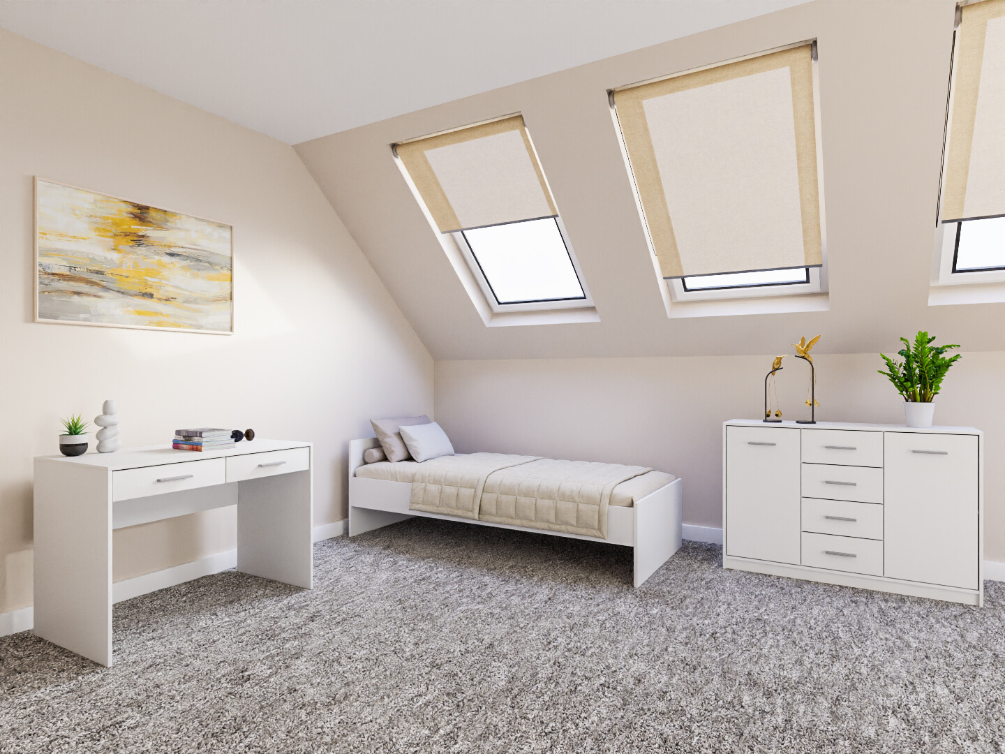 Komplet spalnic Novsore 149 (Bela)