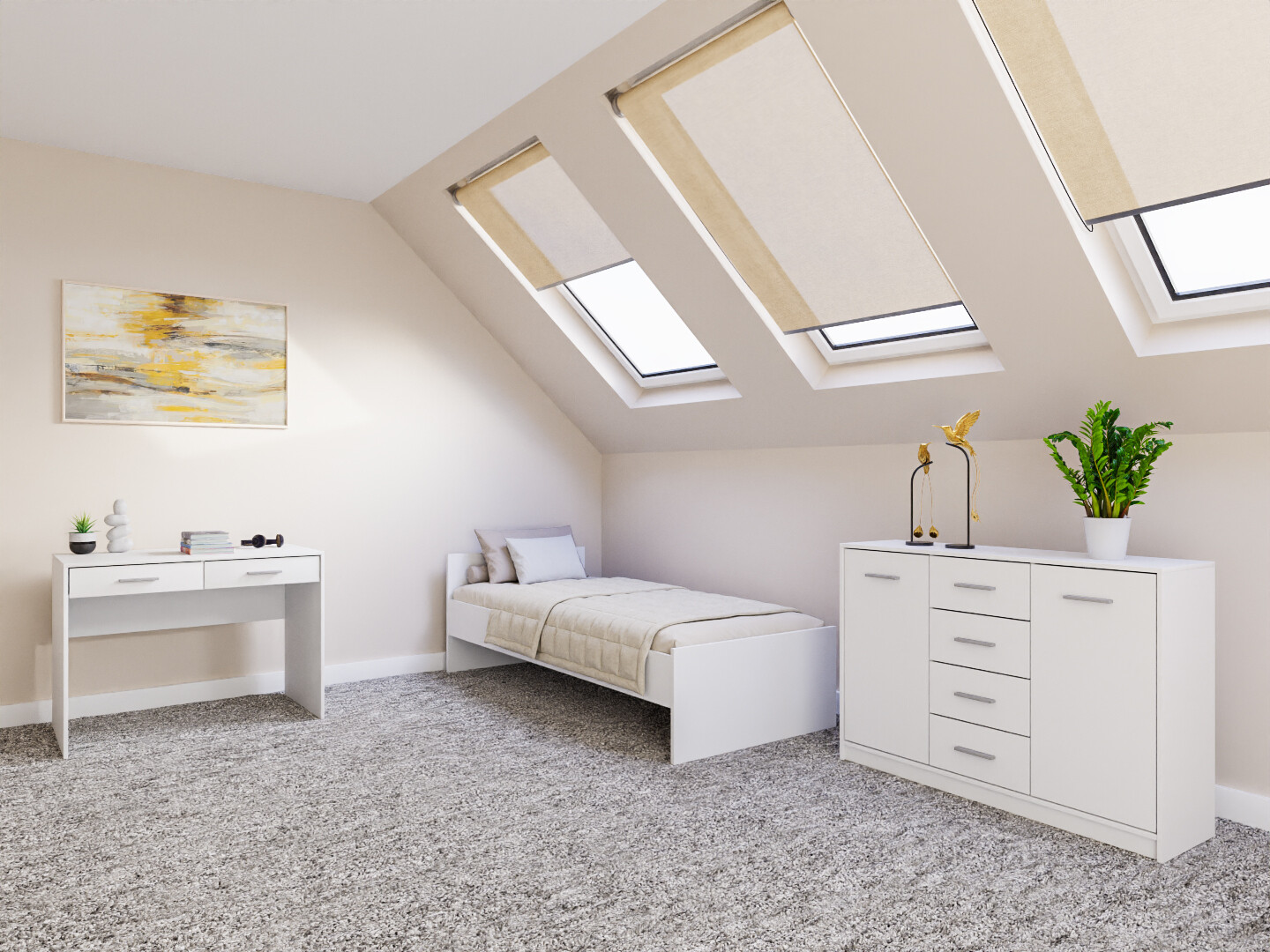 Komplet spalnic Novsore 149 (Bela)