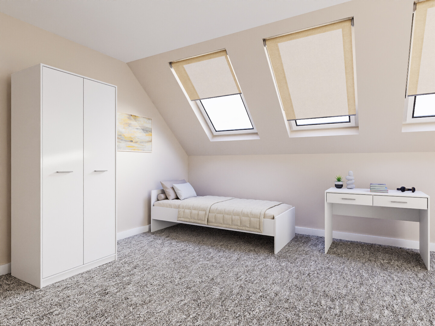 Komplet spalnic Novsore 157 (Bela)