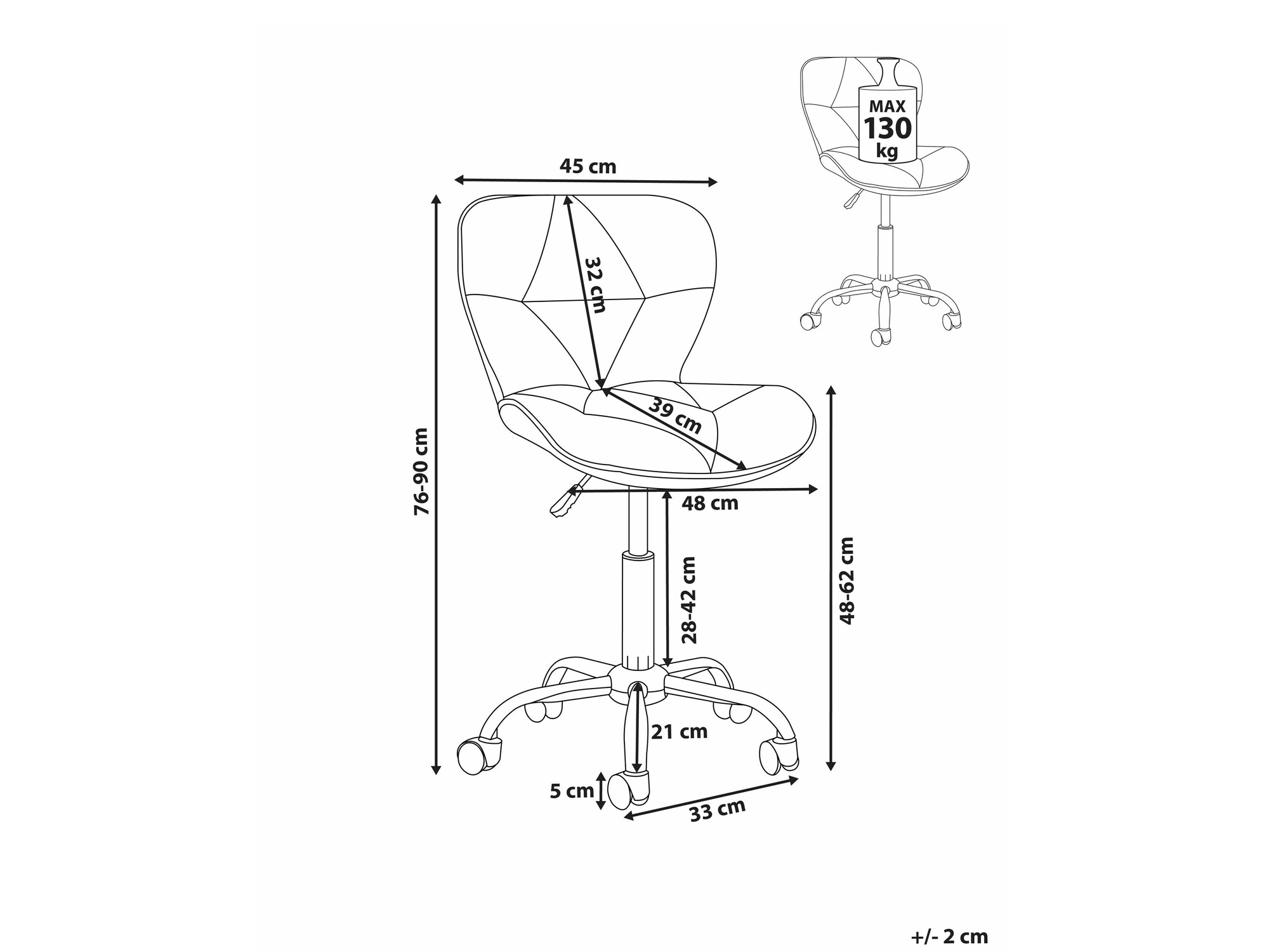 Pisarniški stol Berwyn 2475 (Siva)