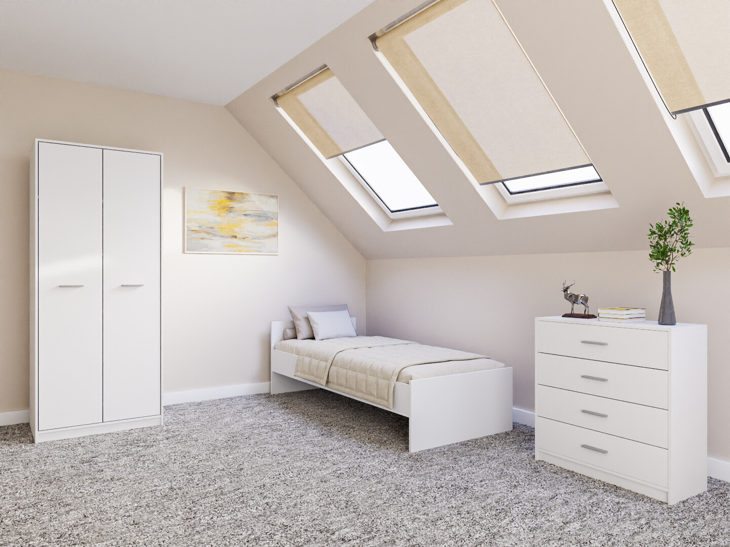 Komplet spalnic Novsore 151 (Bela)