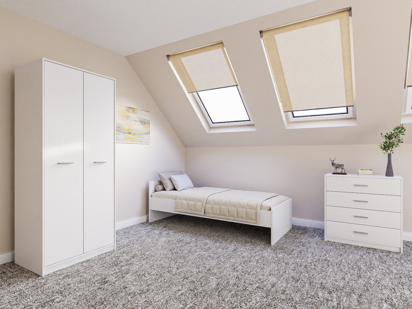 Komplet spalnic Novsore 151 (Bela)