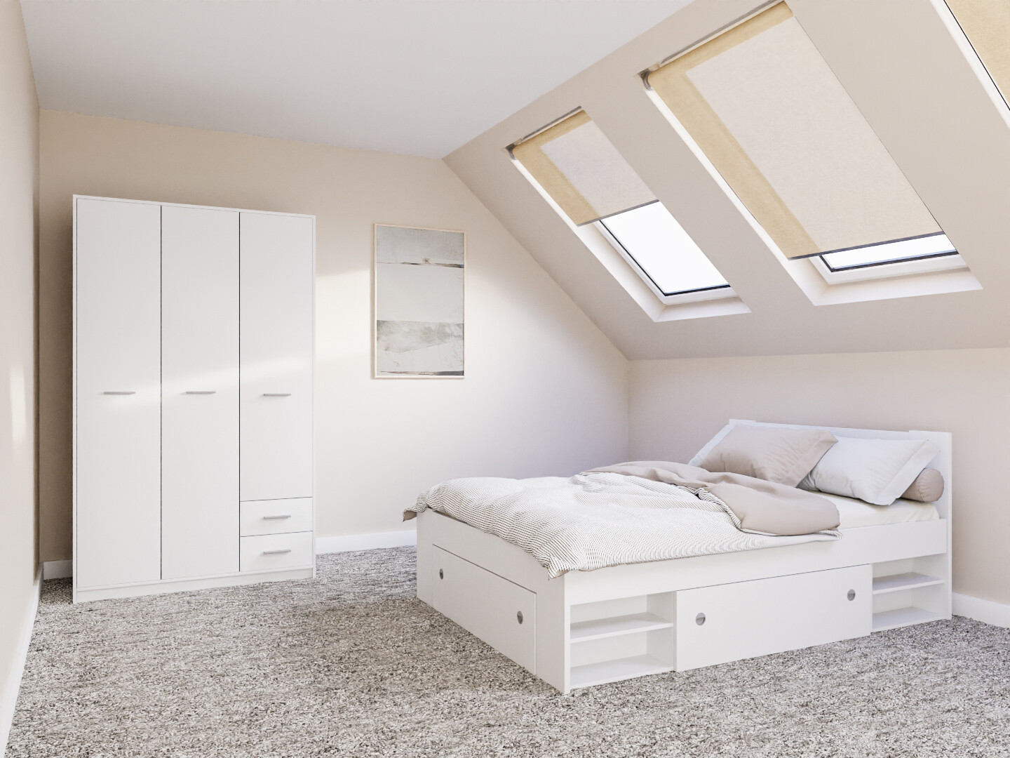 Komplet spalnic Novsore 158 (Bela)