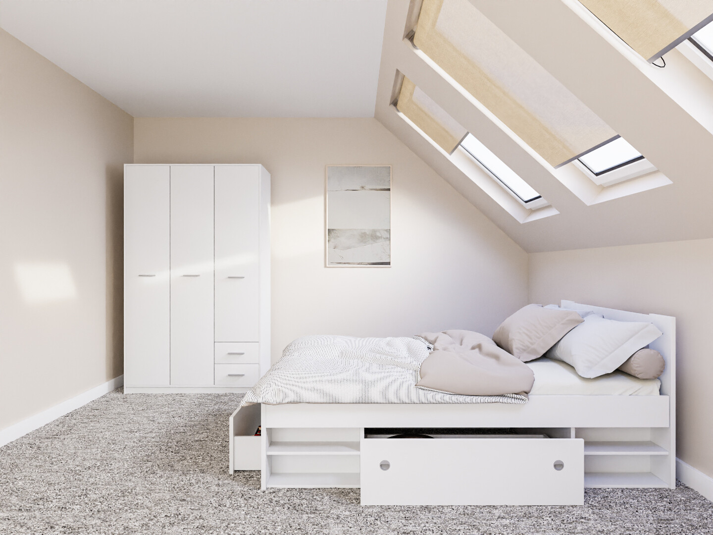 Komplet spalnic Novsore 158 (Bela)