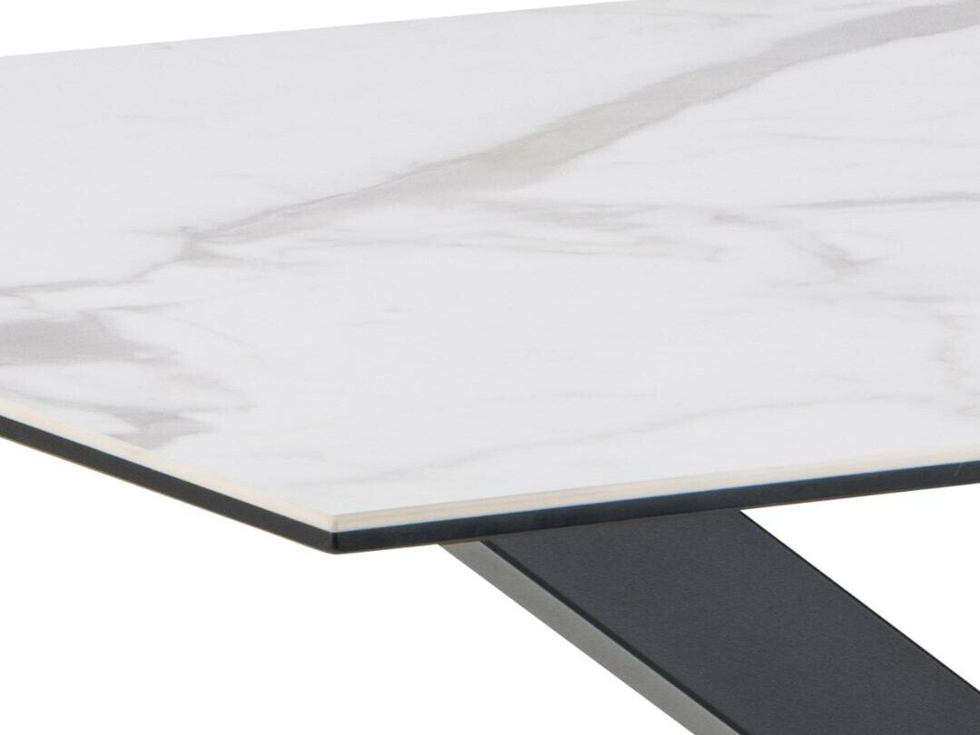 Miza Norsica 918 (Beli marmor + Črna)