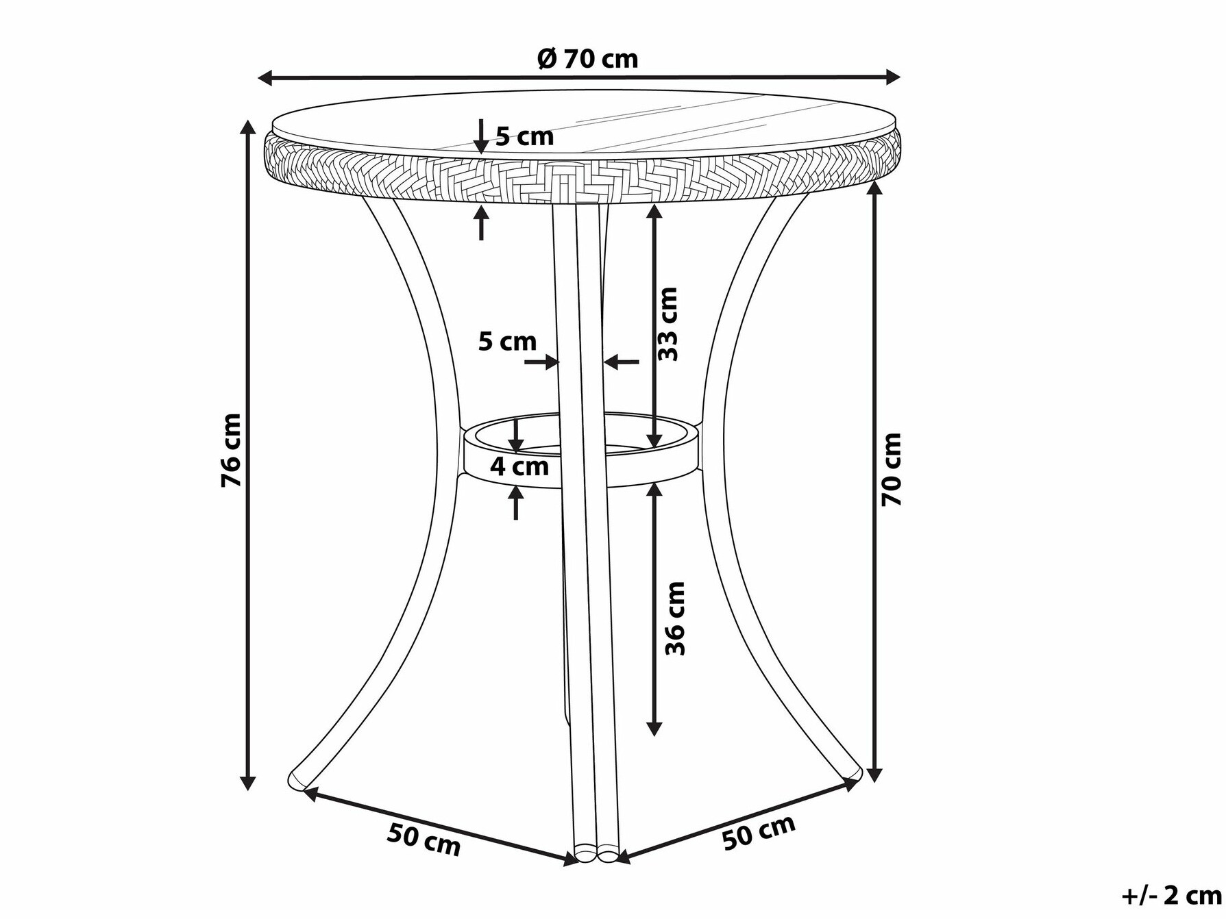 Vrtna miza Berwyn 2478