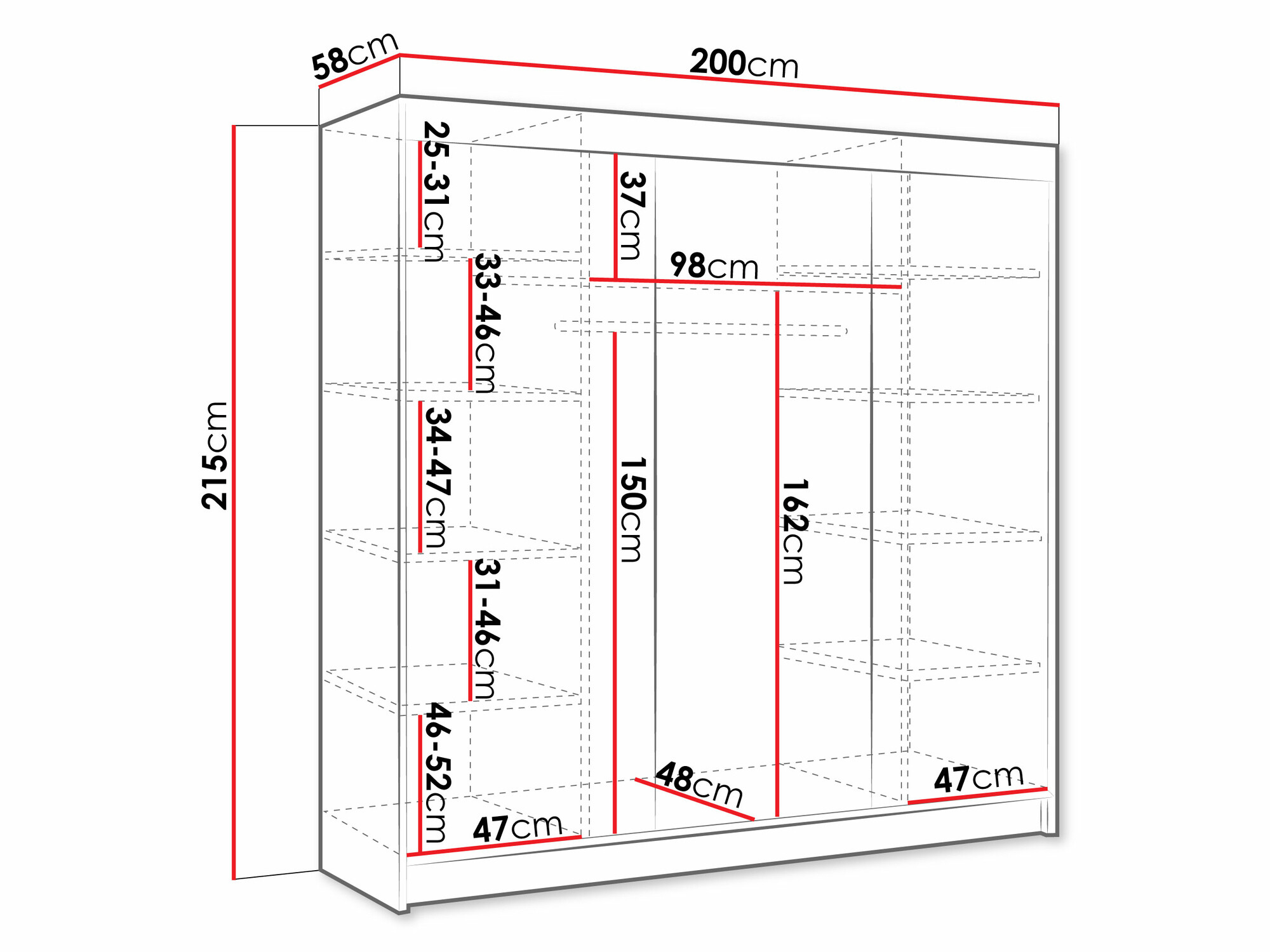 Garderobna omara Closico 161 (Sonoma hrast)