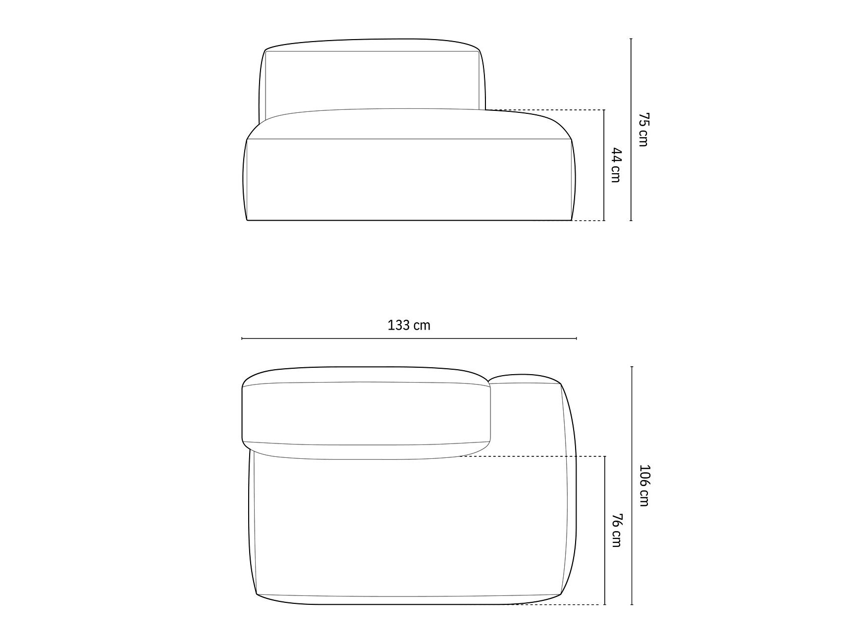Modularni fotelj Sorcoro 102 (Boston Black)