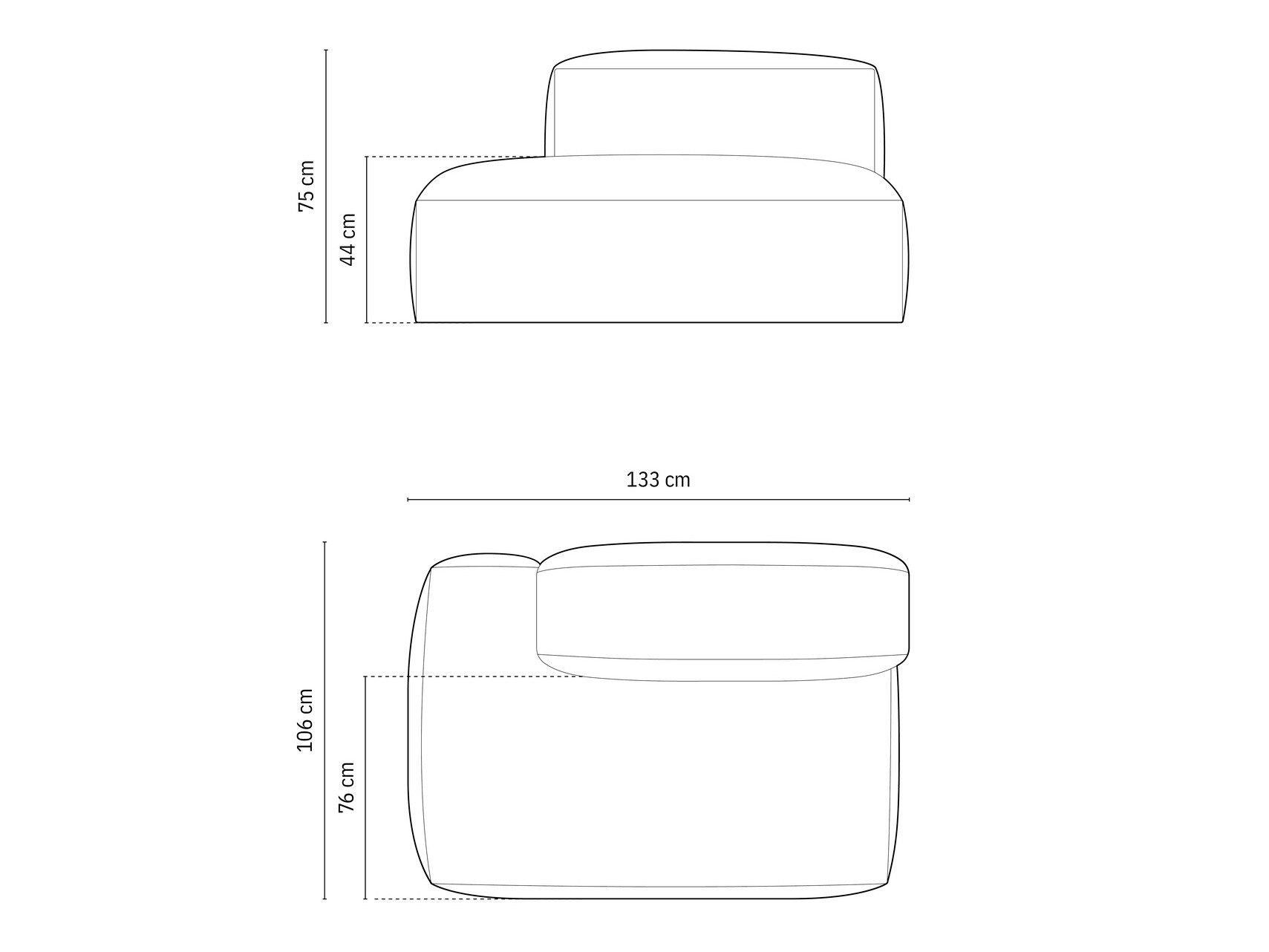 Modularni fotelj Sorcoro 102 (Vogue 01)