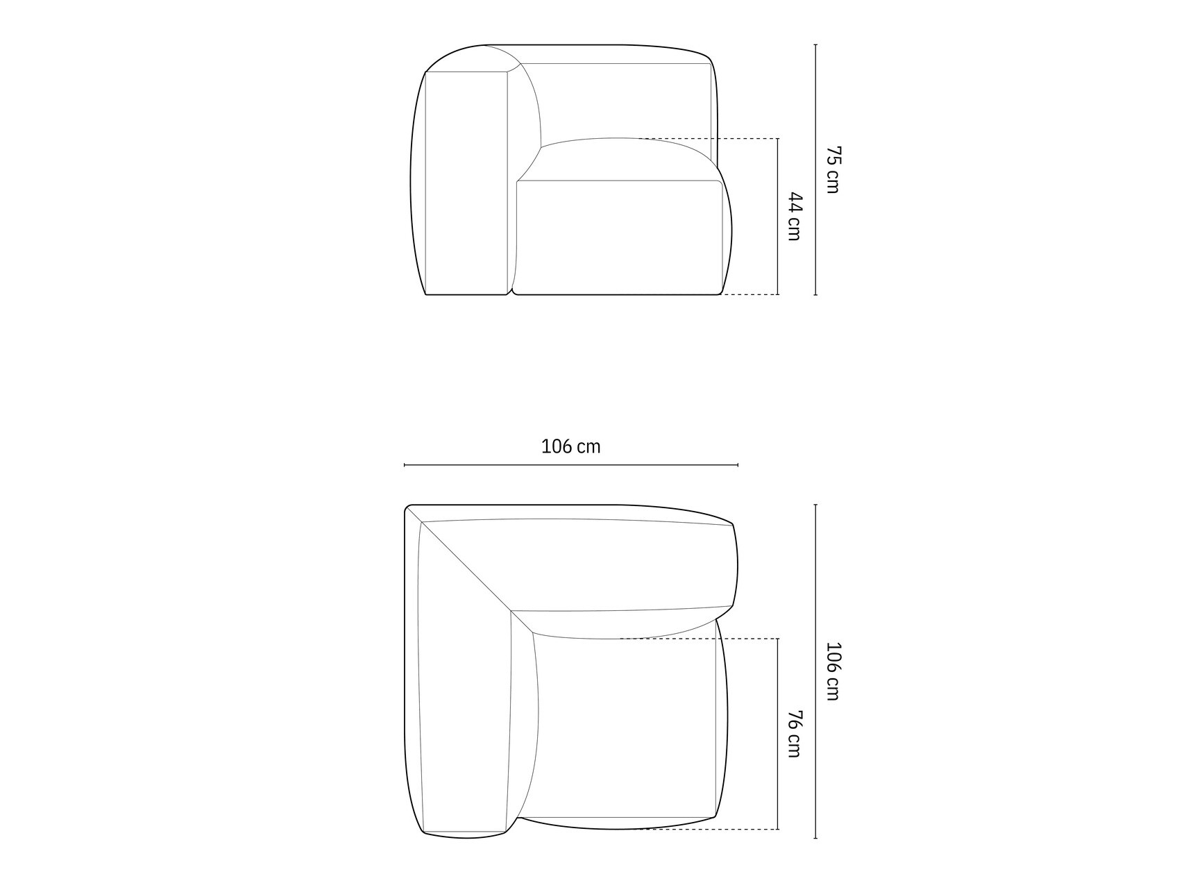 Modularni fotelj Sorcoro 110 (Boston Forest)