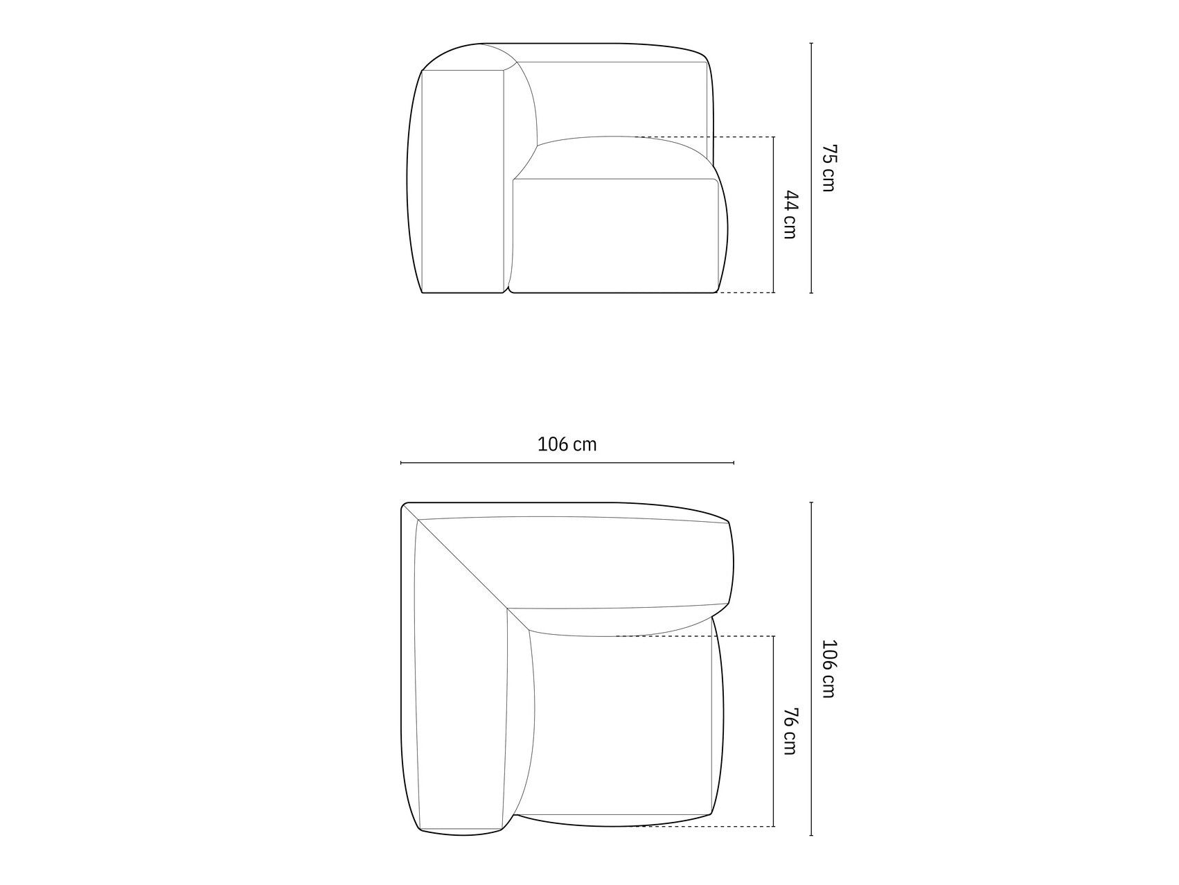 Modularni fotelj Sorcoro 110 (Vogue 01)