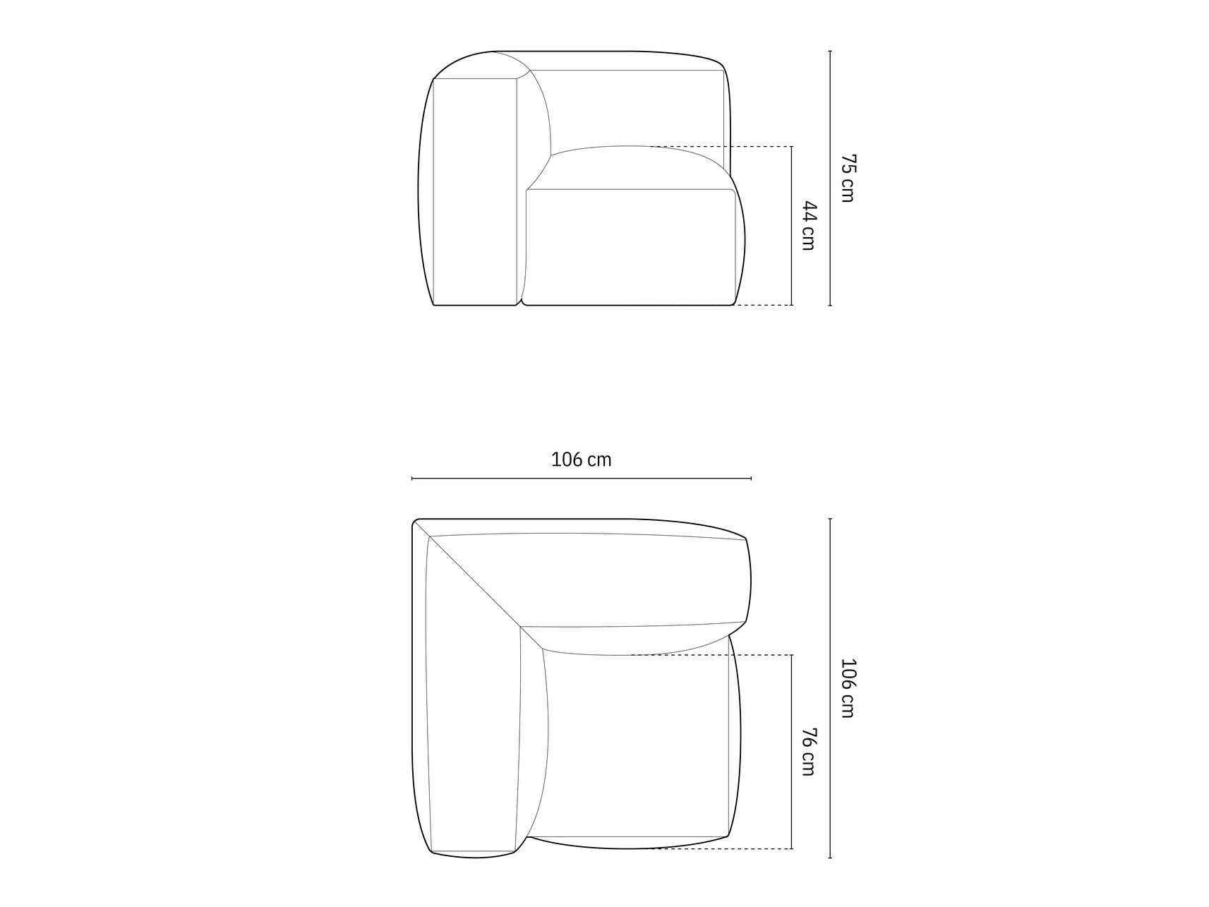 Modularni fotelj Sorcoro 110 (Vogue 03)