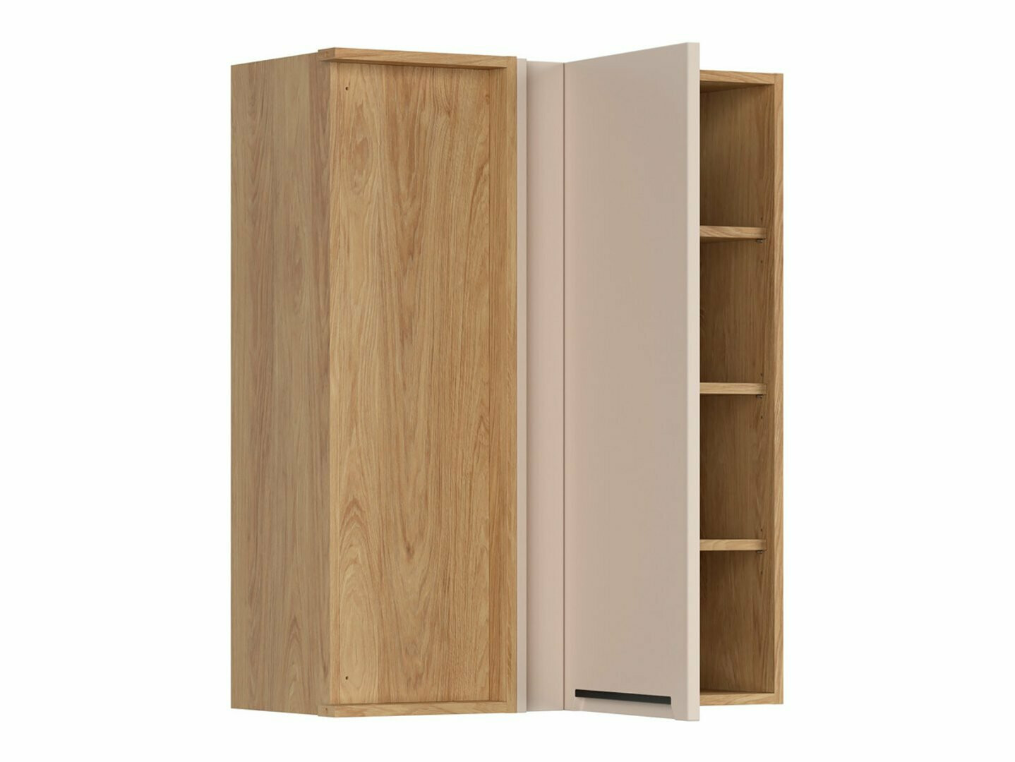 Modularna kotna stenska omarica Riso Beige 157