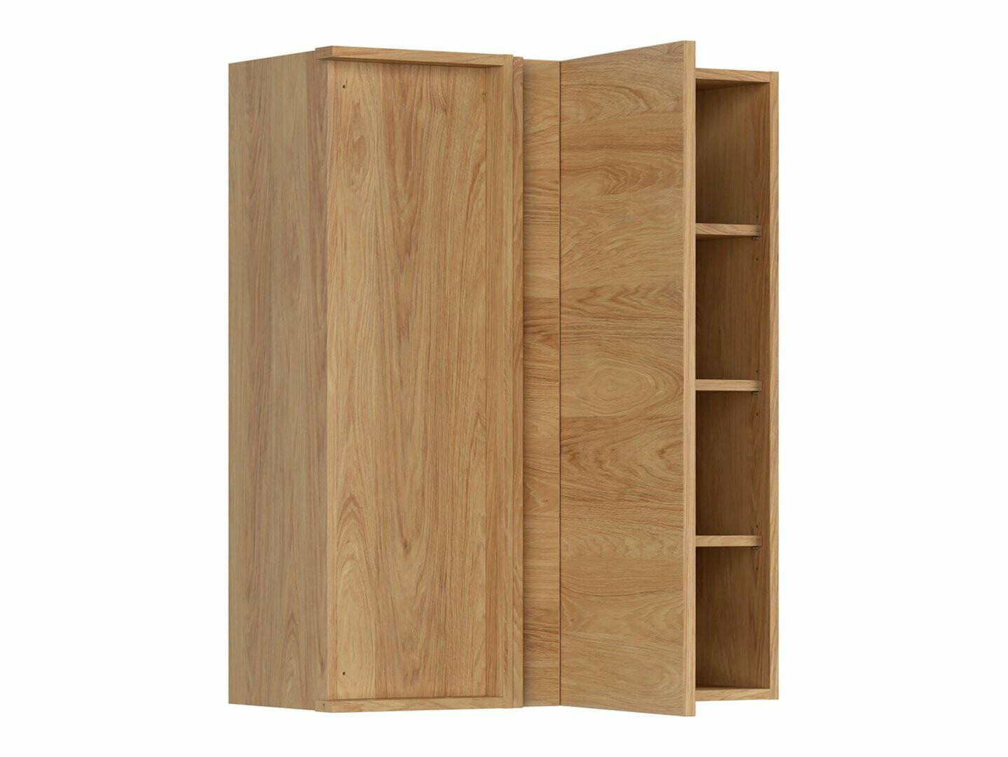 Modularna kotna stenska omarica Amper Oak 156