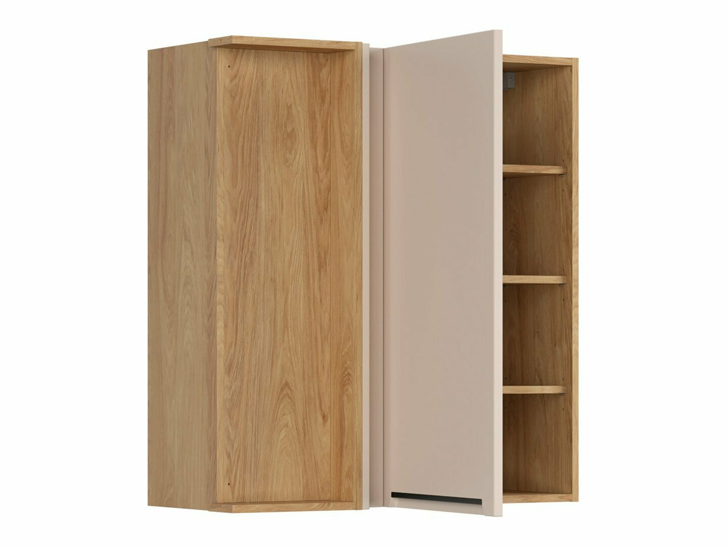 Modularna kotna stenska omarica Riso Beige 159