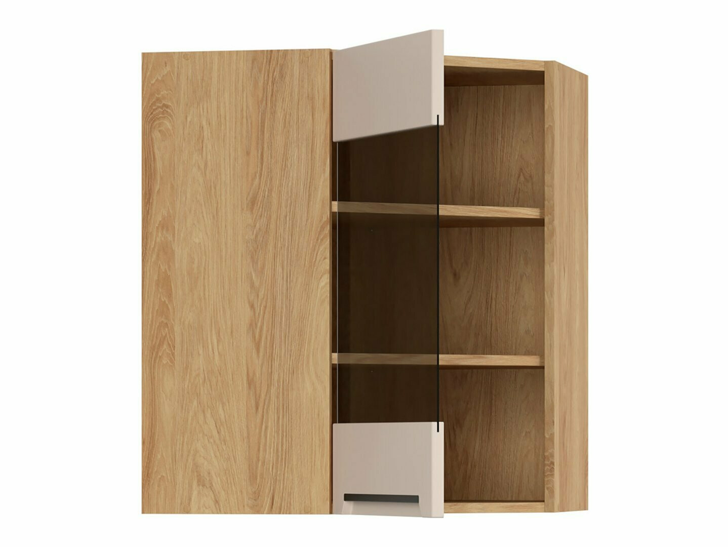 Modularna kotna stenska omarica Riso Beige 161
