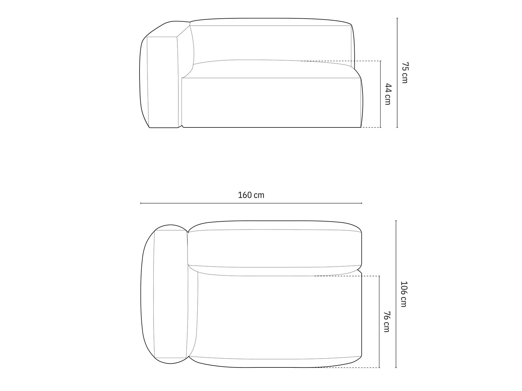 Modularni fotelj Sorcoro 111 (Boston Water Green)