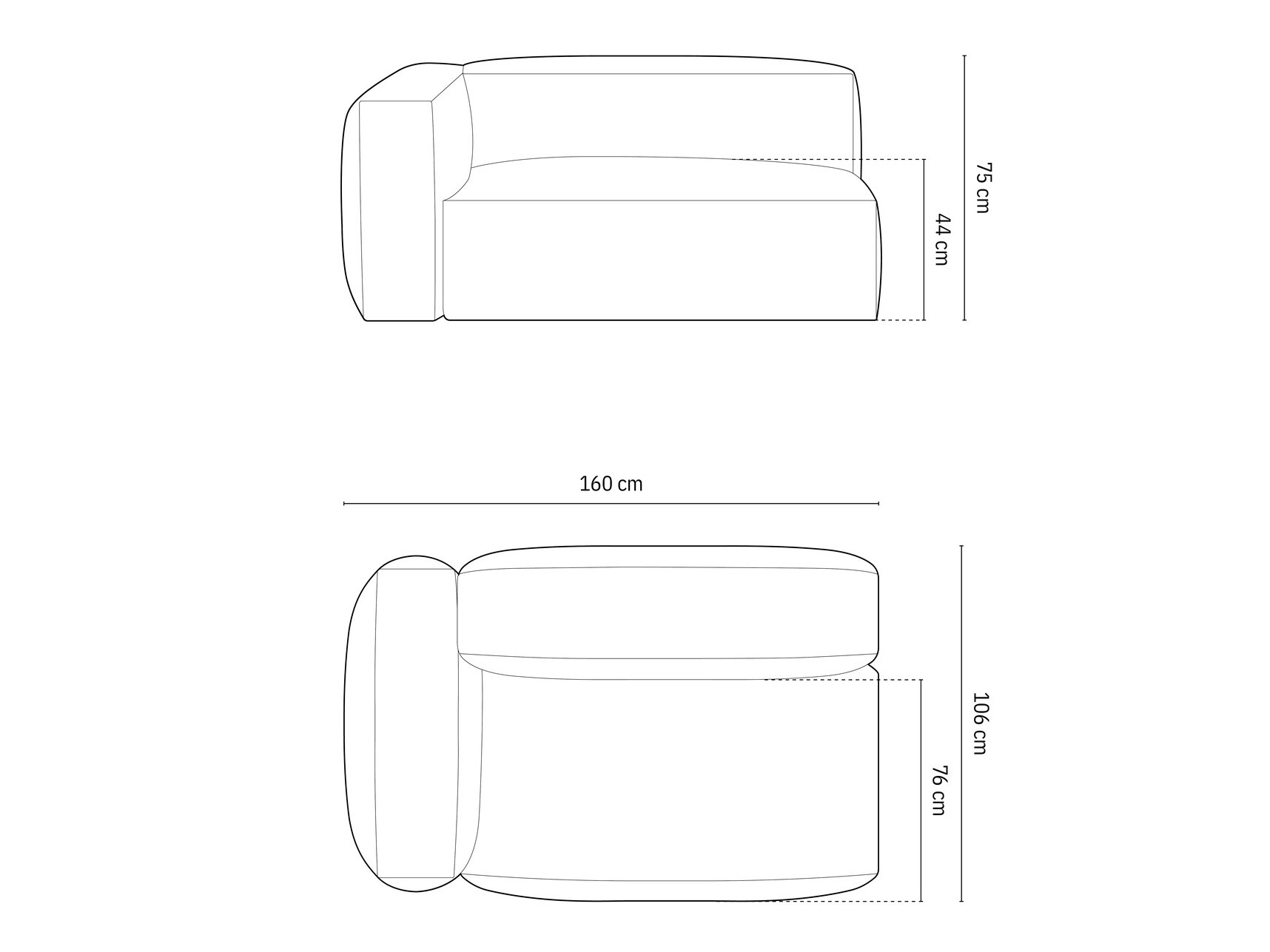 Modularni sedežni element Sorcoro 111 (Boston Svetla Siva)