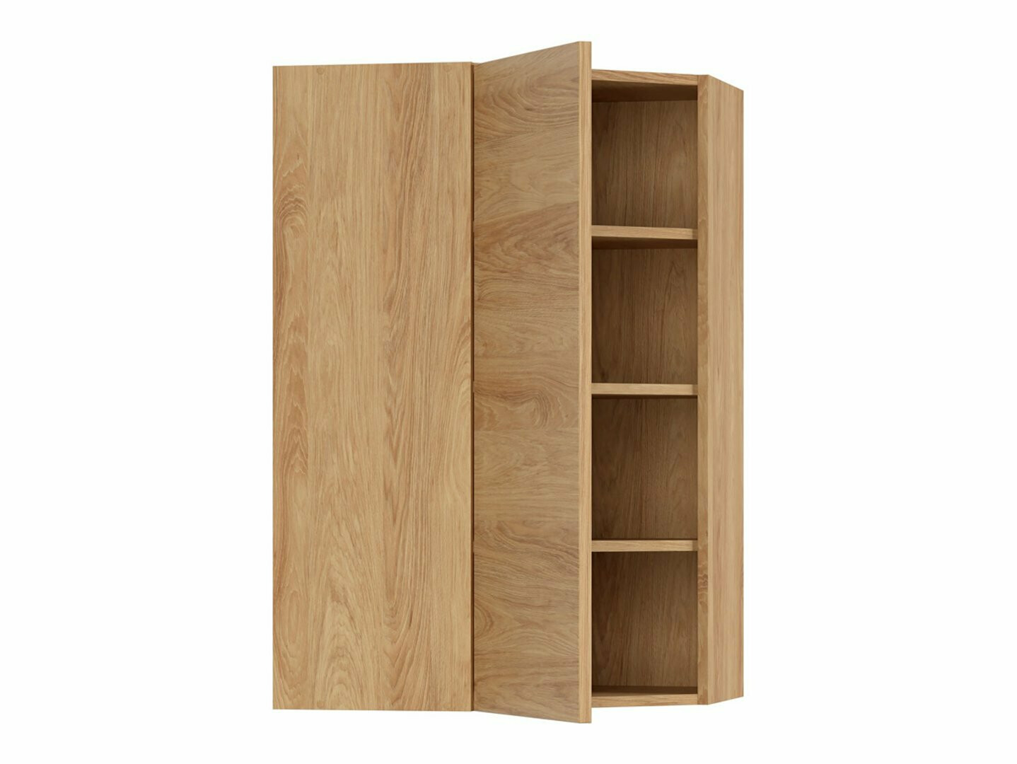 Modularna kotna stenska omarica Amper Oak 160