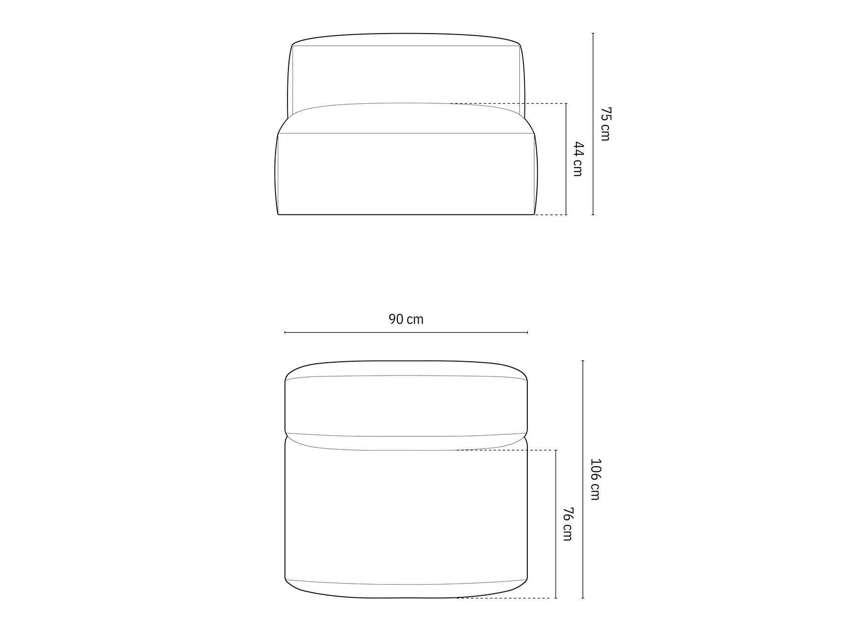 Modularni fotelj Sorcoro 112 (Boston Trufa)