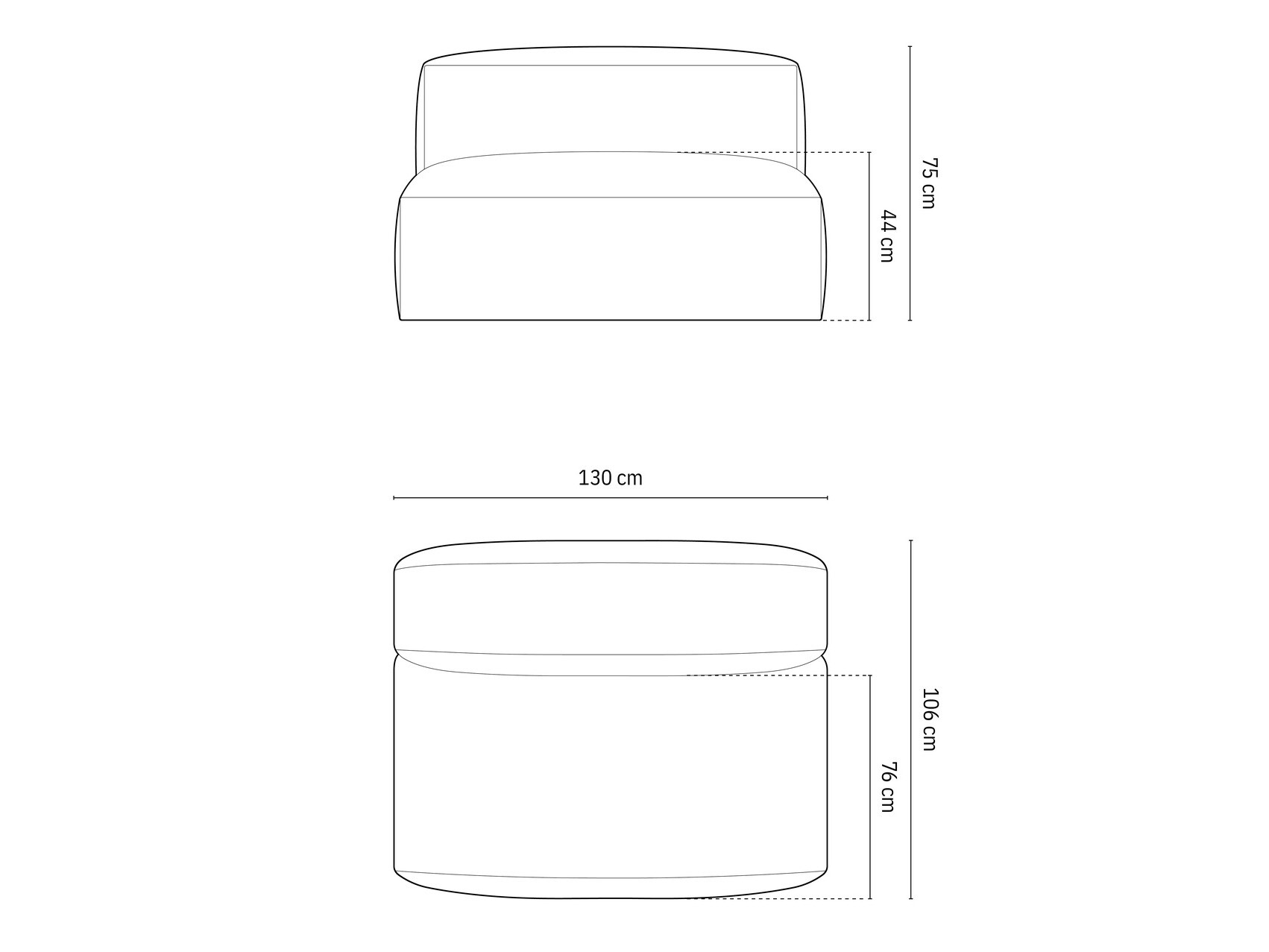 Modularni fotelj Sorcoro 113 (Boston Black)